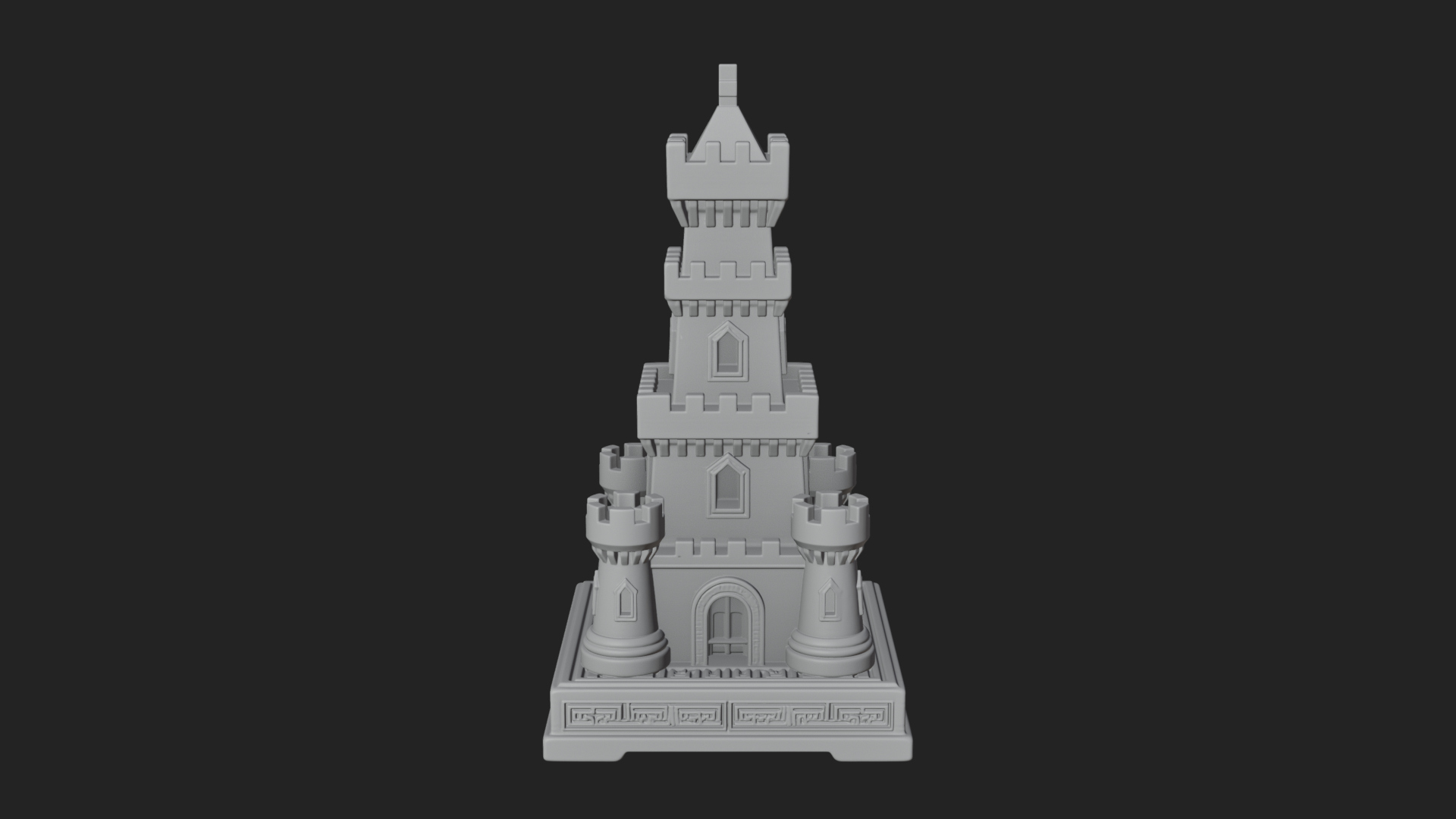 Castle Rook Chess Tower Design 21 3D Print Model 3D Model