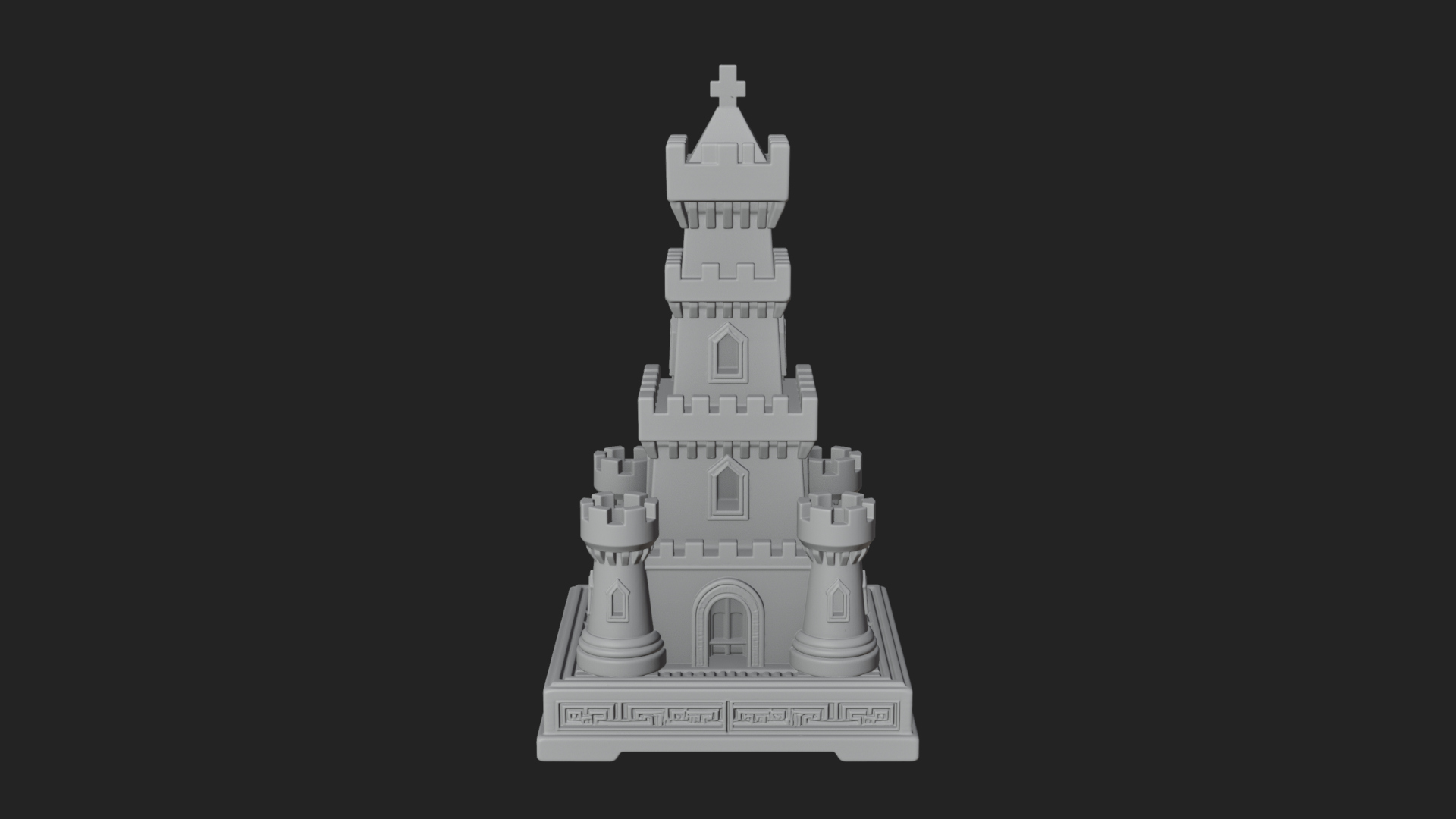 Castle Rook Chess Tower Design 21 3D Print Model 3D Model