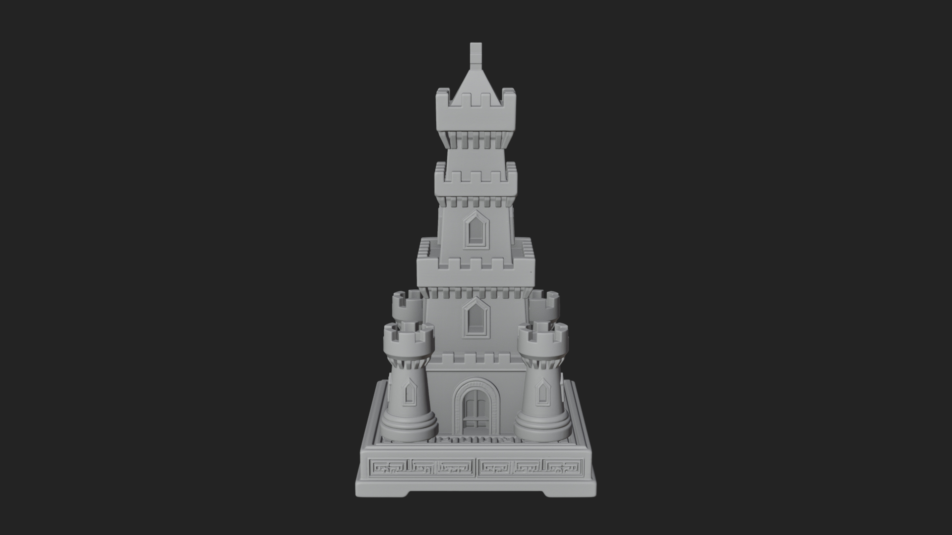Castle Rook Chess Tower Design 21 3D Print Model 3D Model