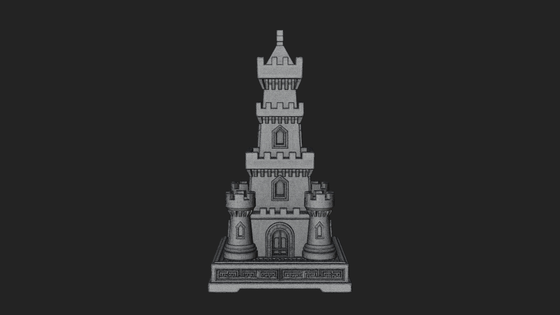 Castle Rook Chess Tower Design 21 3D Print Model 3D Model
