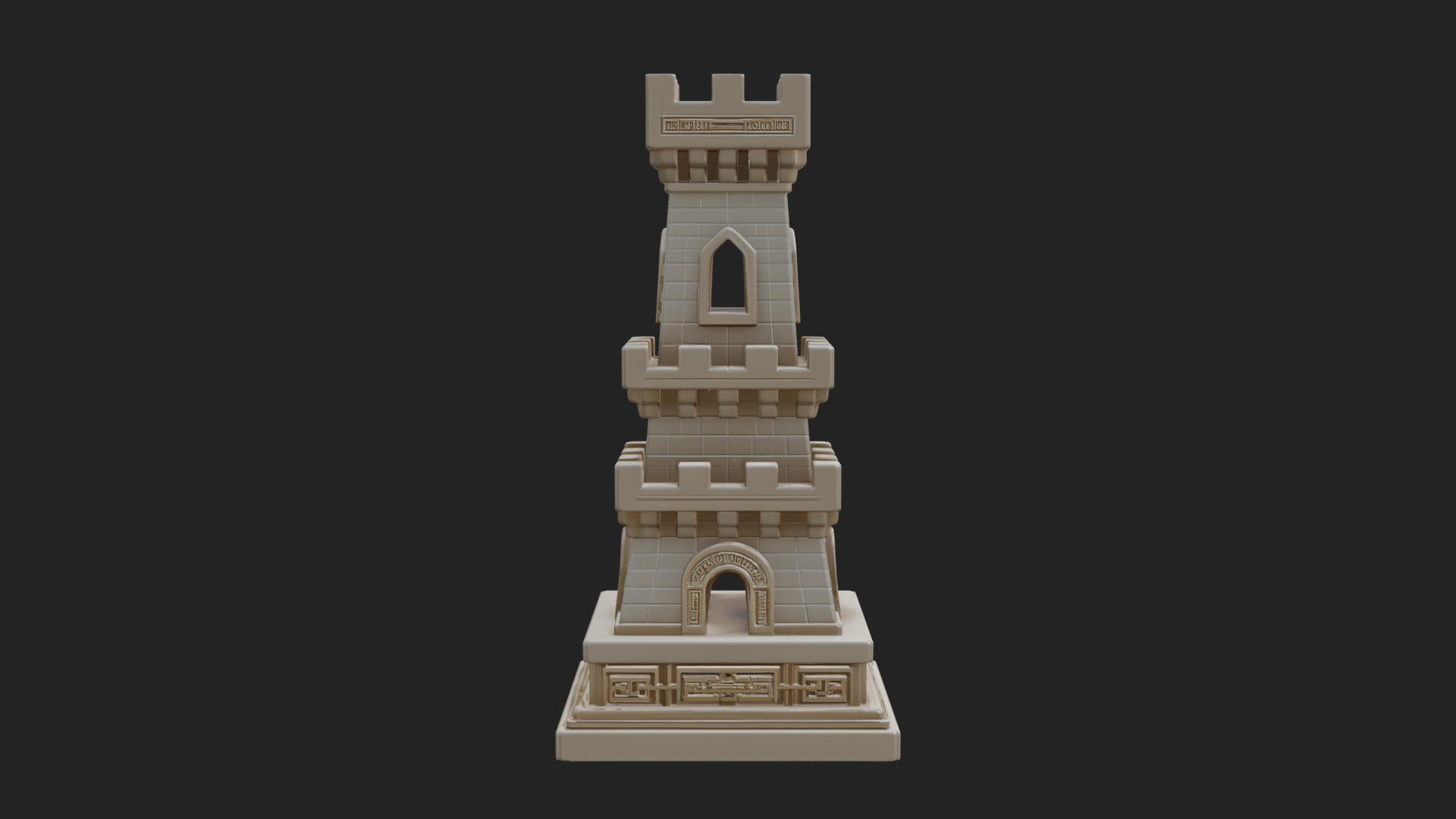 Castle Rook Chess Tower Design 23 3D Print Model 3D Model