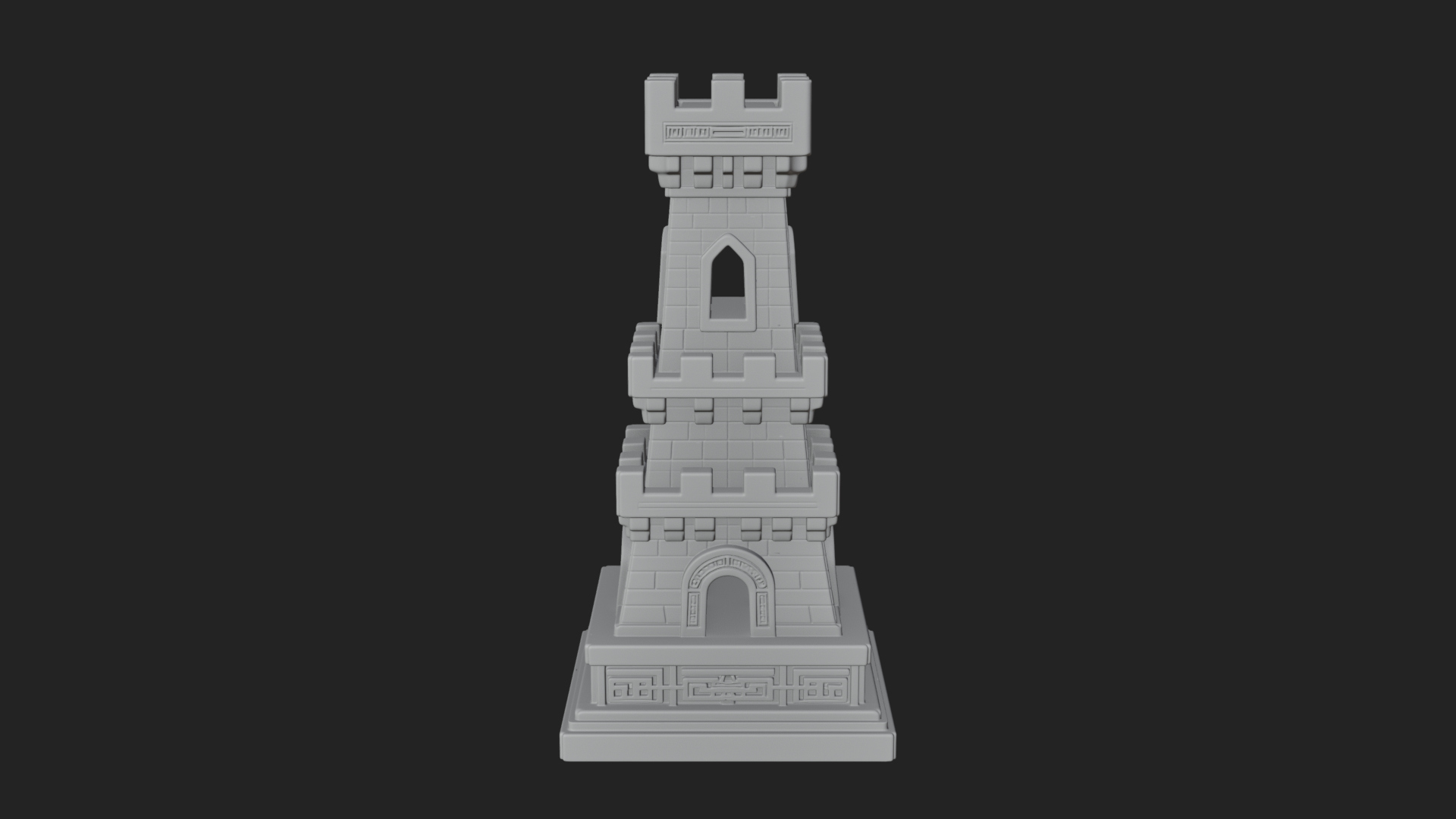 Castle Rook Chess Tower Design 23 3D Print Model 3D Model