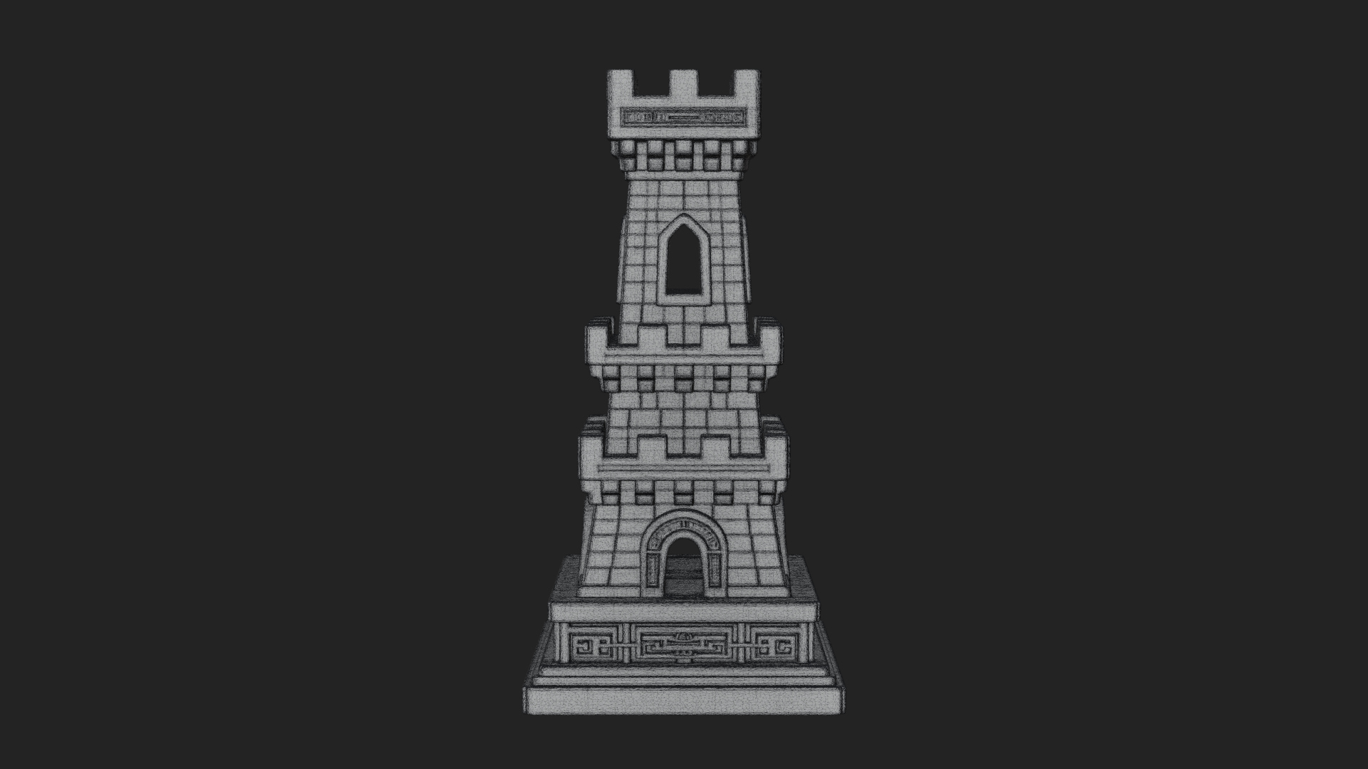 Castle Rook Chess Tower Design 23 3D Print Model 3D Model