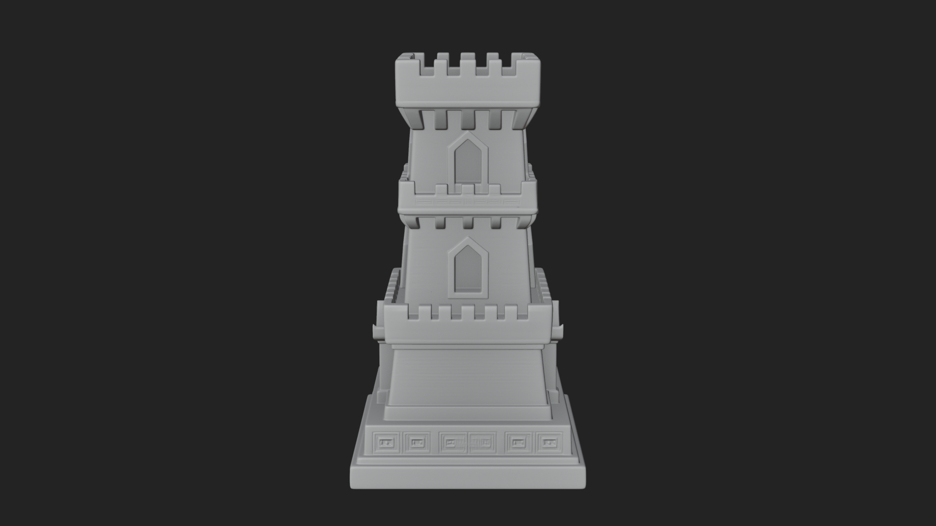 Castle Rook Chess Tower Design 24 3D Print Model 3D Model