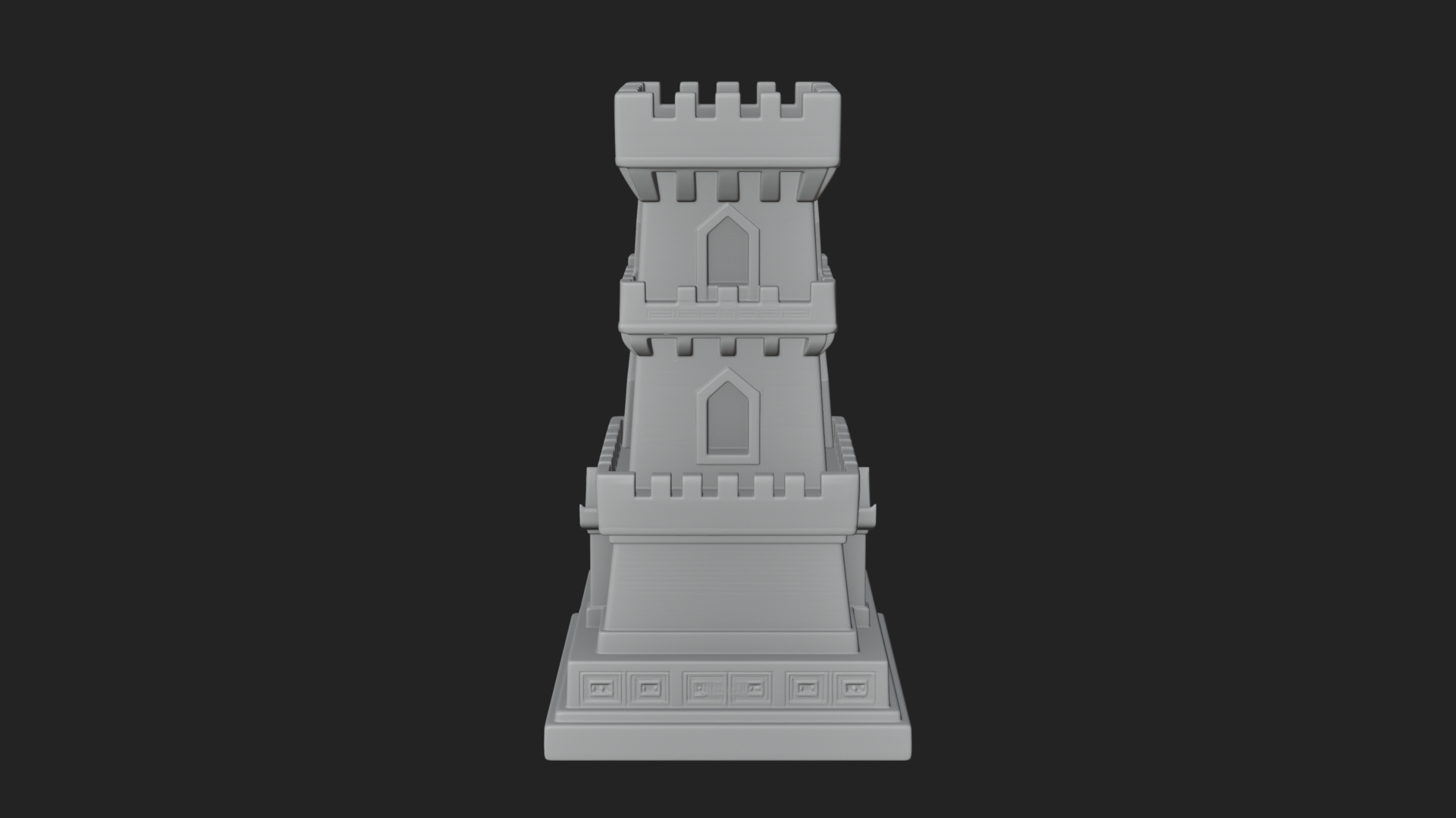 Castle Rook Chess Tower Design 24 3D Print Model 3D Model