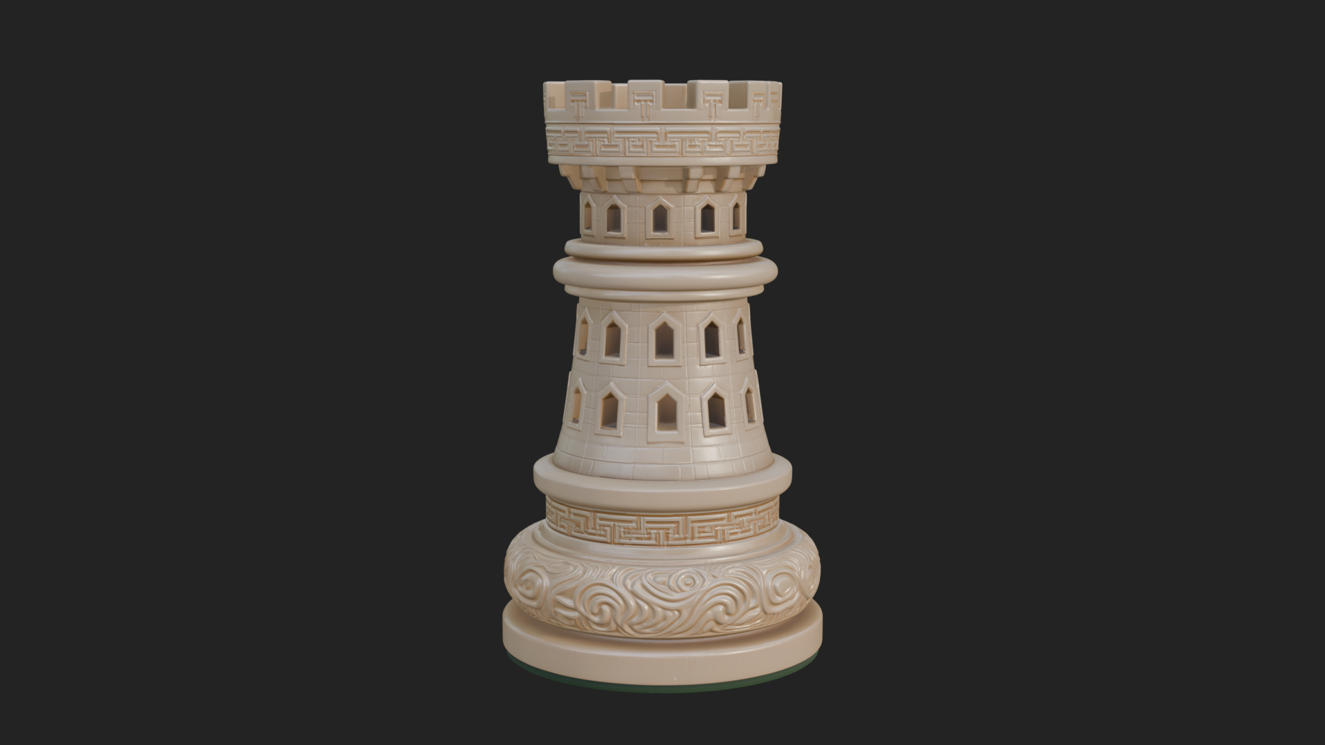 Castle Rook Chess Tower Design 25 3D Print Model 3D Model