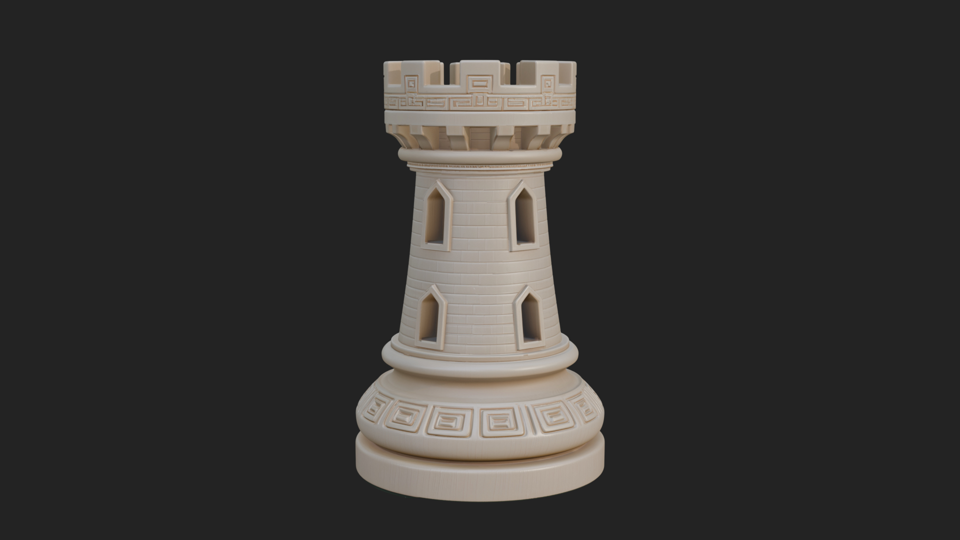 Castle Rook Chess Tower Design 26 3D Print Model 3D Model