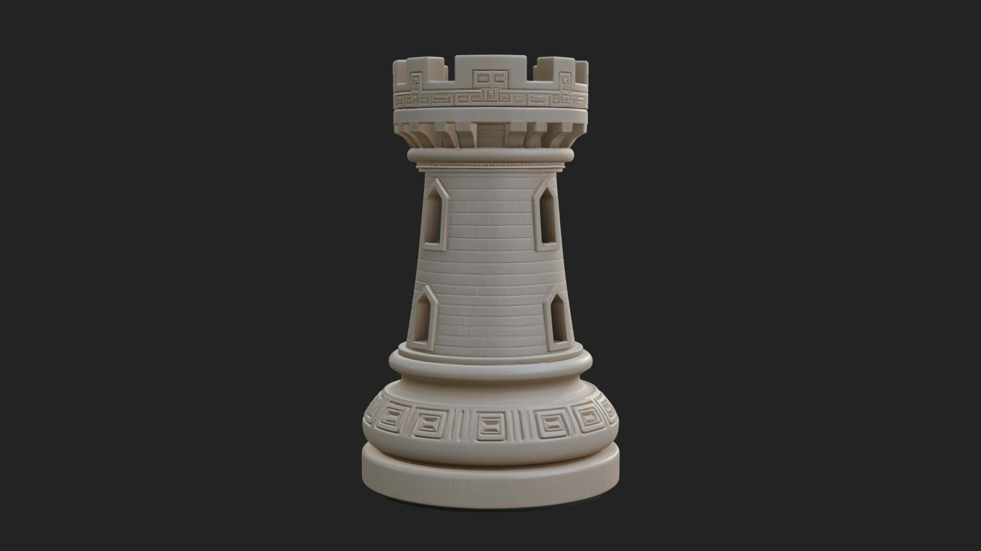 Castle Rook Chess Tower Design 26 3D Print Model 3D Model