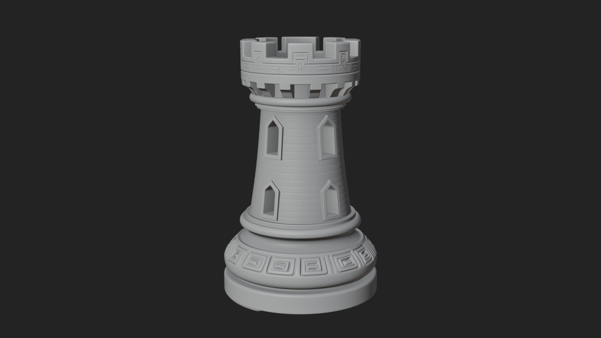 Castle Rook Chess Tower Design 26 3D Print Model 3D Model