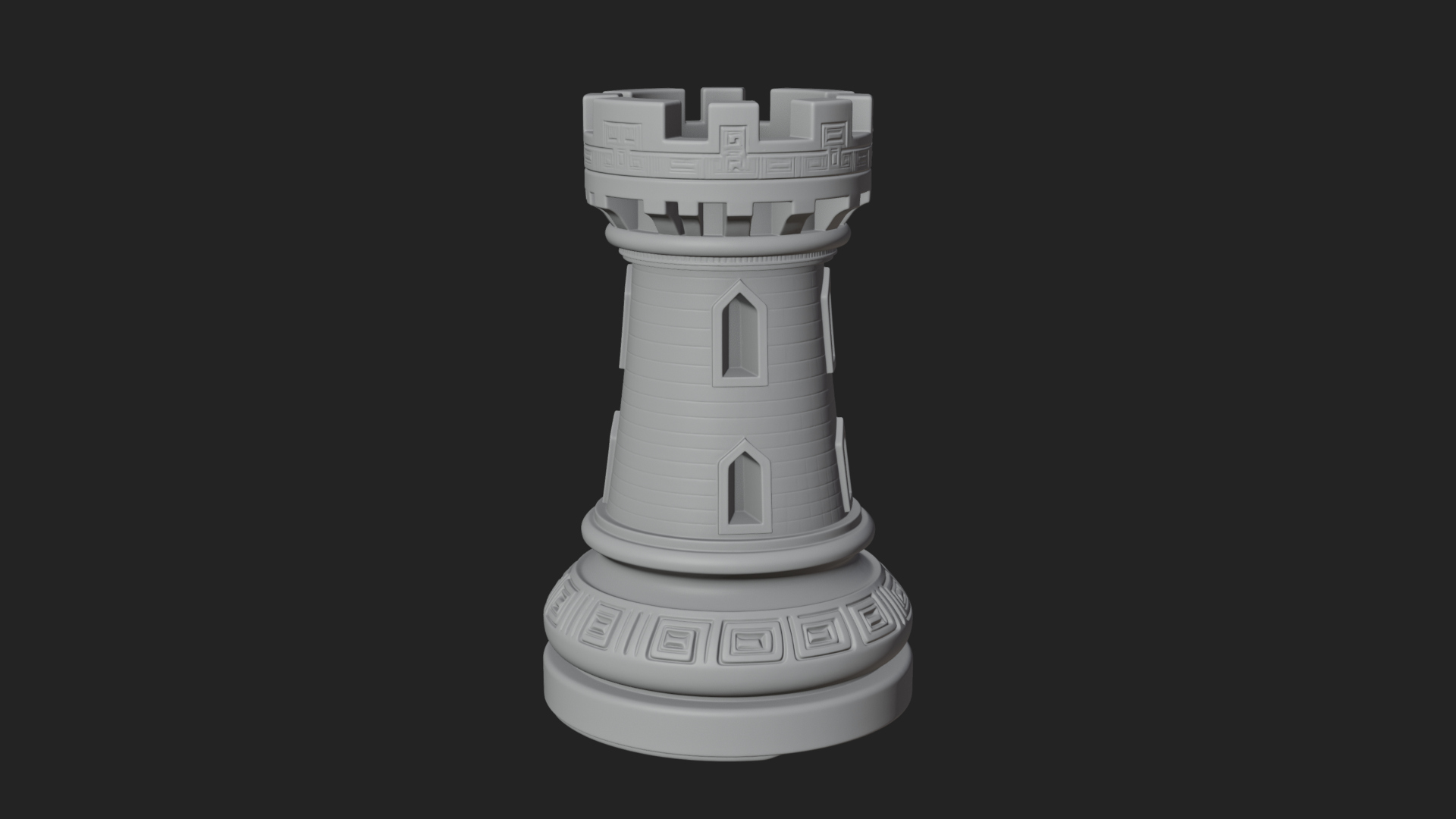 Castle Rook Chess Tower Design 26 3D Print Model 3D Model