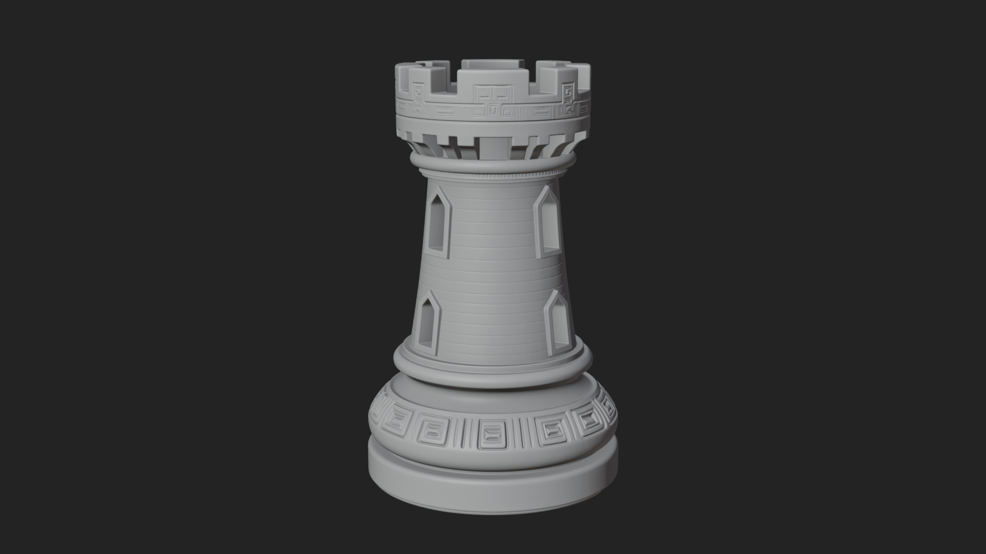Castle Rook Chess Tower Design 26 3D Print Model 3D Model