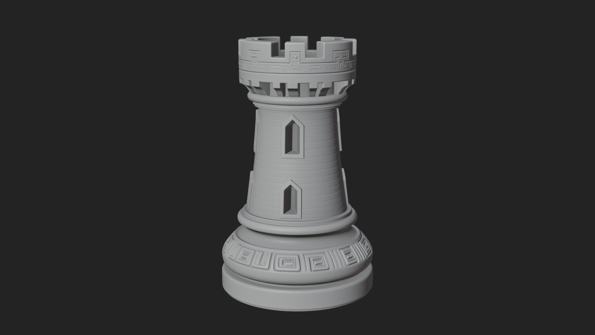 Castle Rook Chess Tower Design 26 3D Print Model 3D Model