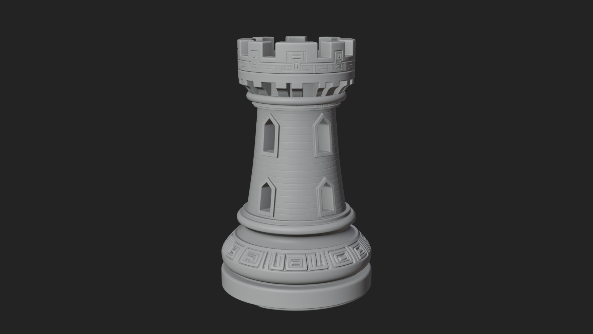 Castle Rook Chess Tower Design 26 3D Print Model 3D Model