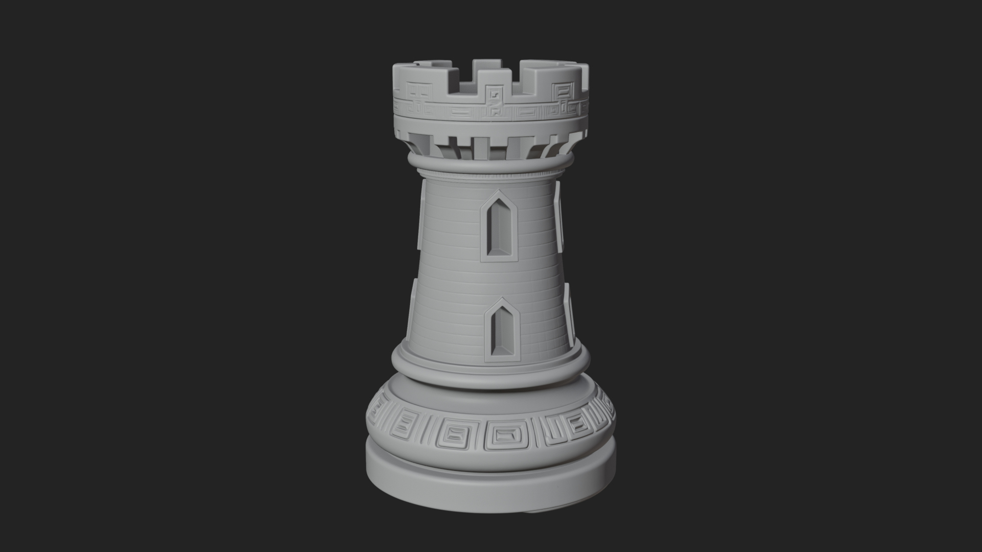 Castle Rook Chess Tower Design 26 3D Print Model 3D Model
