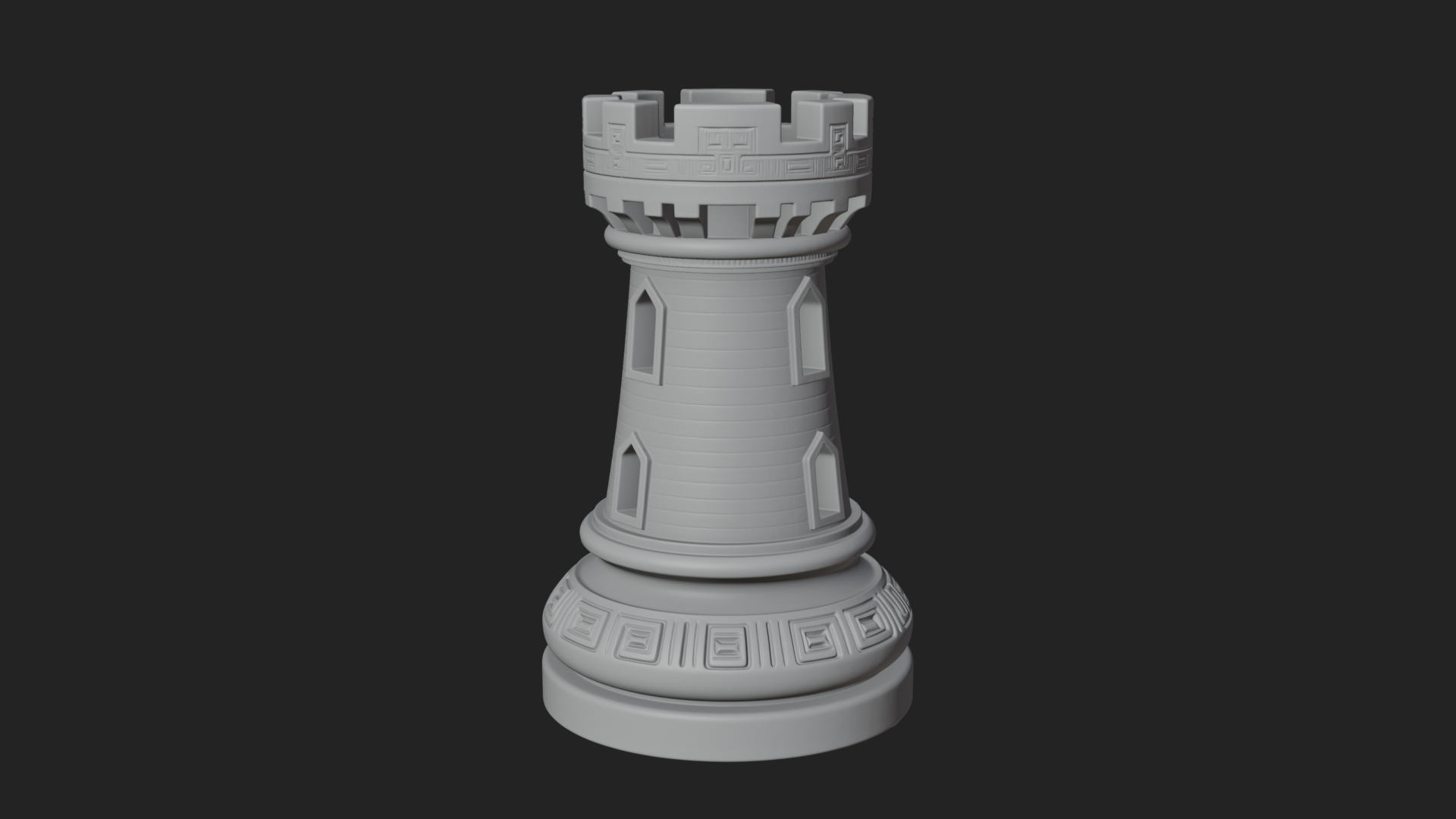 Castle Rook Chess Tower Design 26 3D Print Model 3D Model