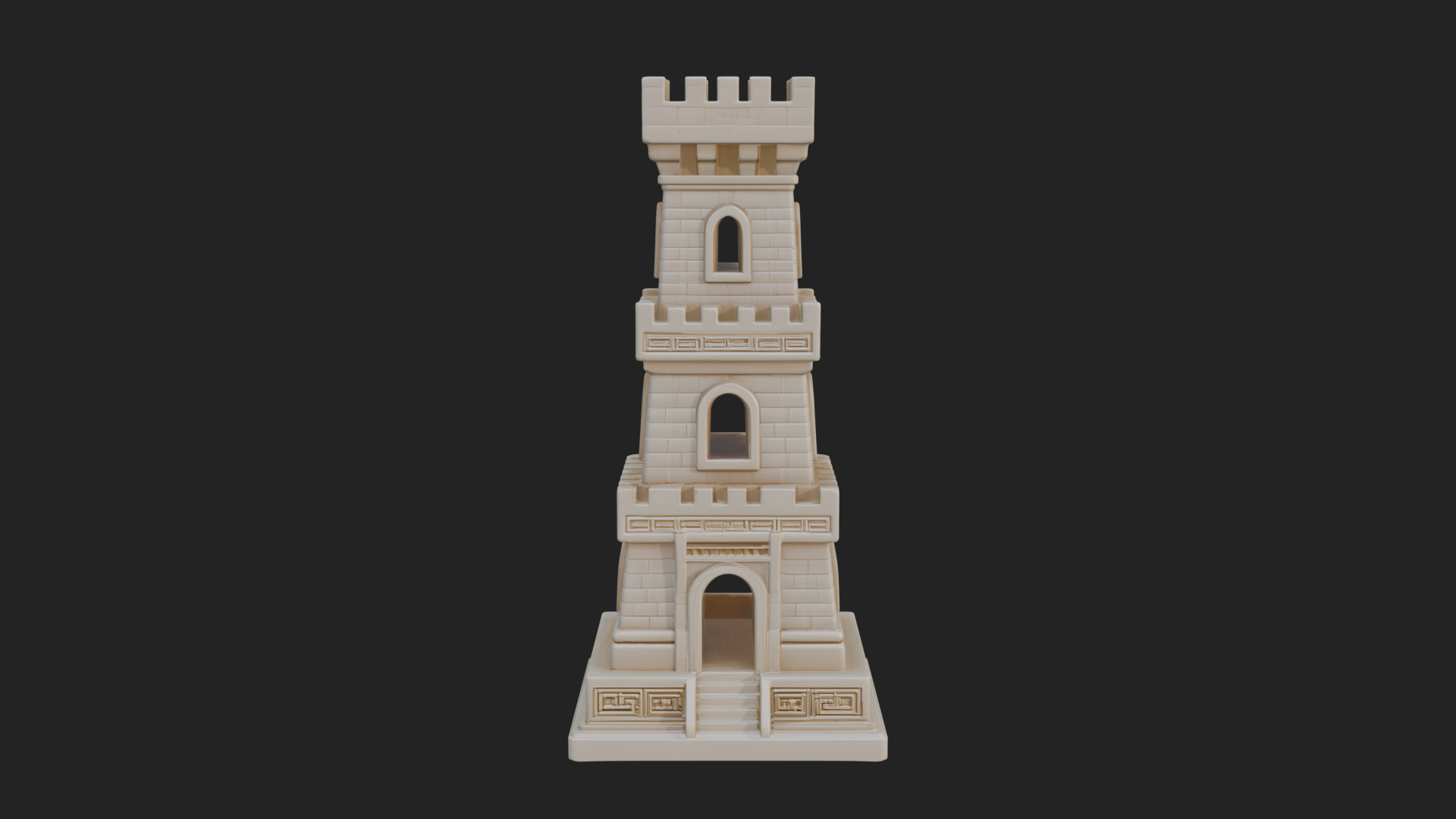 Castle Rook Chess Tower Design 27 3D Print Model 3D Model