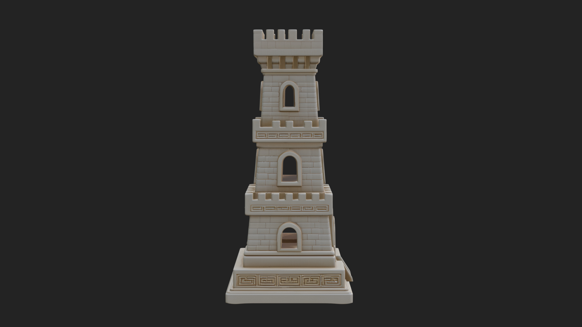 Castle Rook Chess Tower Design 27 3D Print Model 3D Model