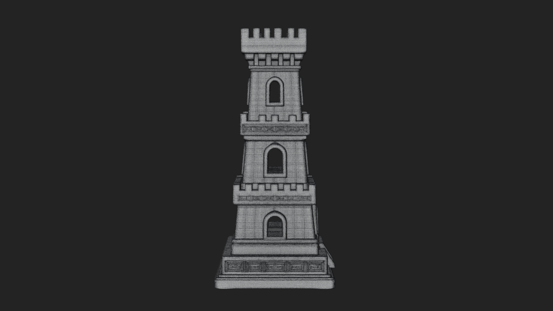 Castle Rook Chess Tower Design 27 3D Print Model 3D Model