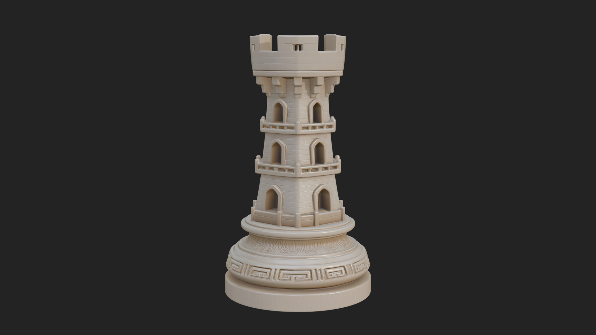 Castle Rook Chess Tower Design 28 3D Print Model 3D Model