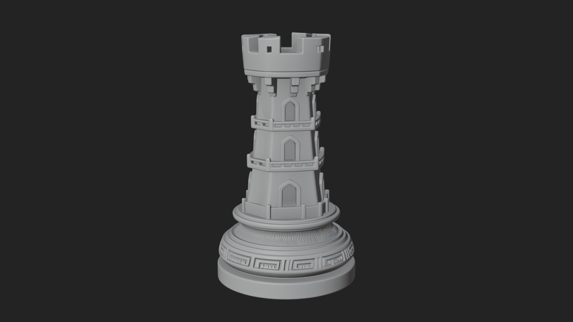 Castle Rook Chess Tower Design 28 3D Print Model 3D Model