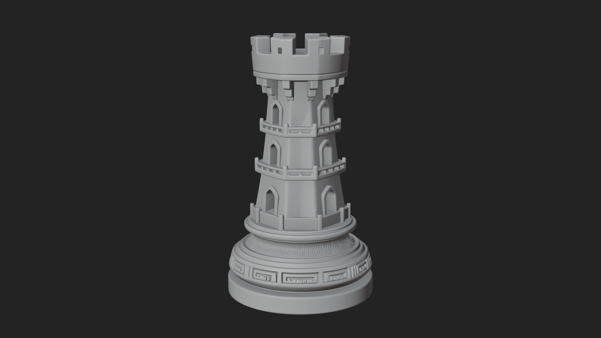 Castle Rook Chess Tower Design 28 3D Print Model 3D Model