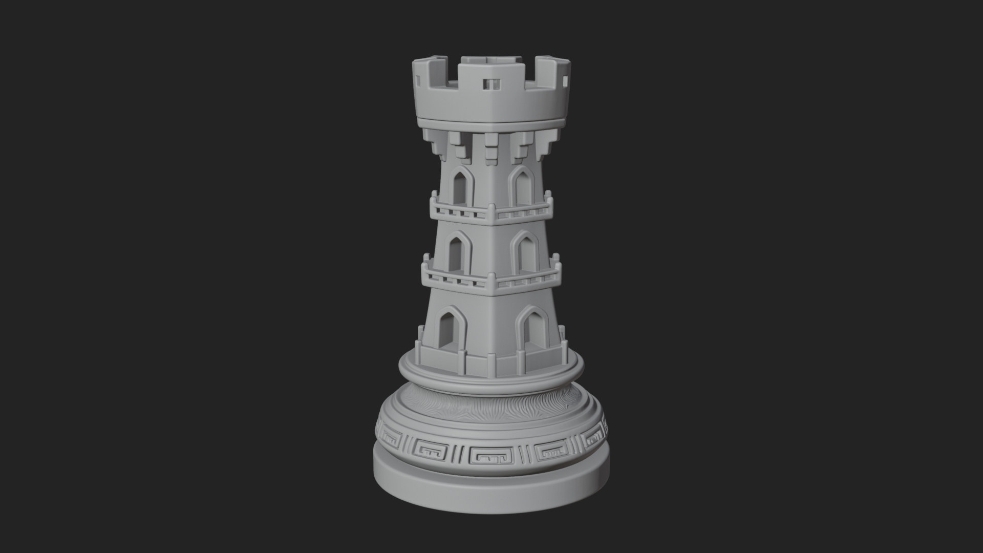 Castle Rook Chess Tower Design 28 3D Print Model 3D Model