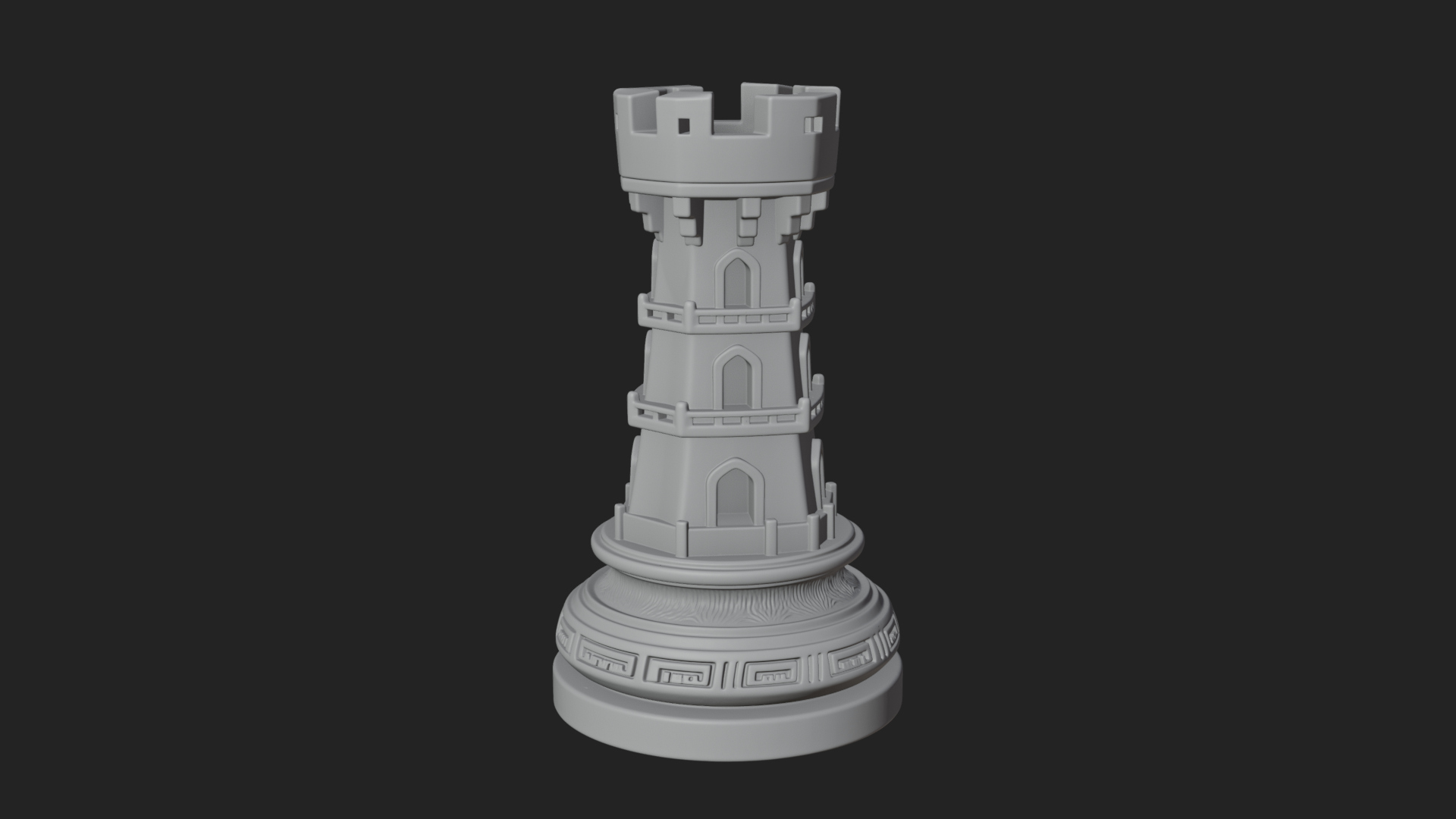 Castle Rook Chess Tower Design 28 3D Print Model 3D Model