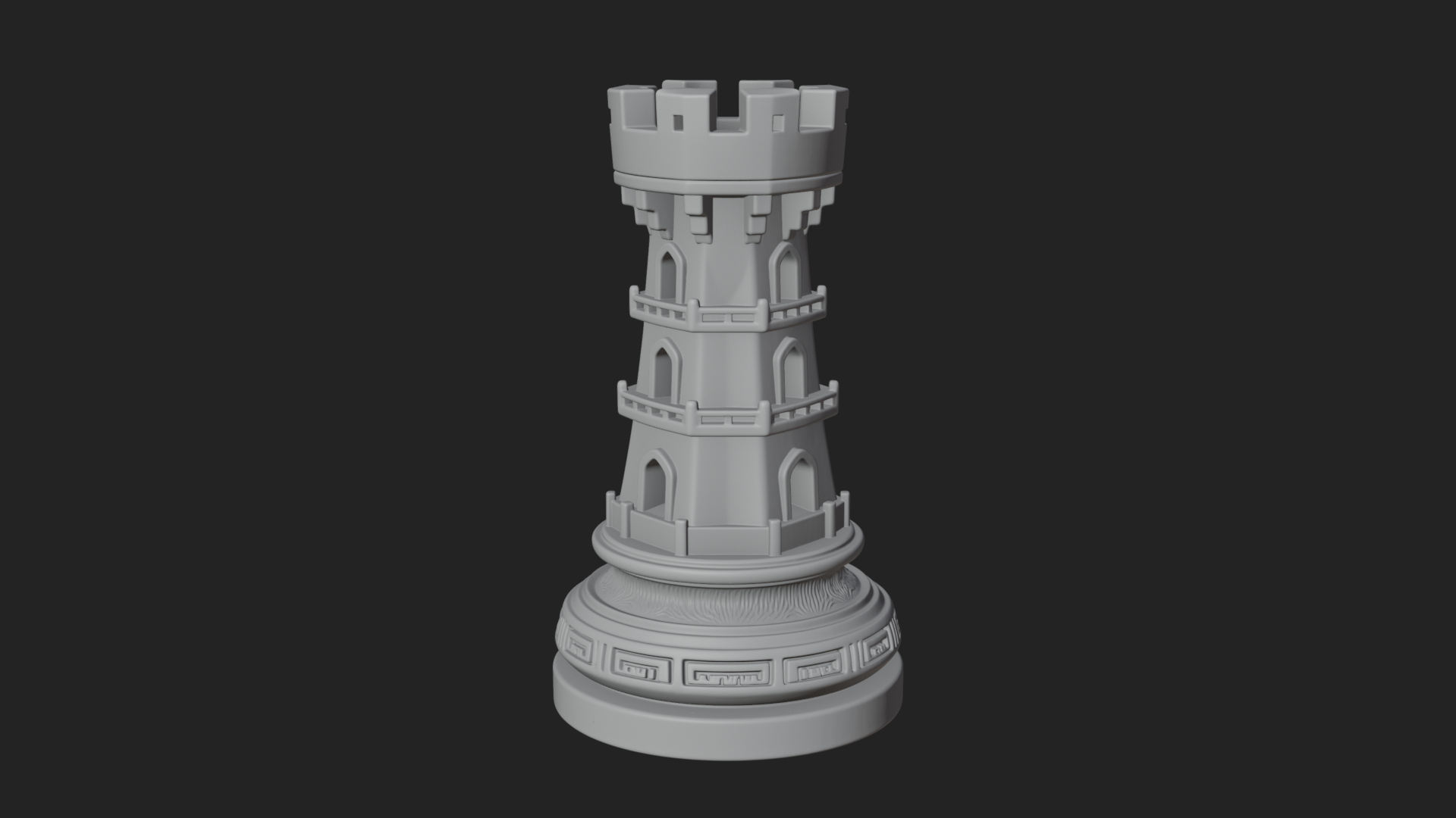 Castle Rook Chess Tower Design 28 3D Print Model 3D Model