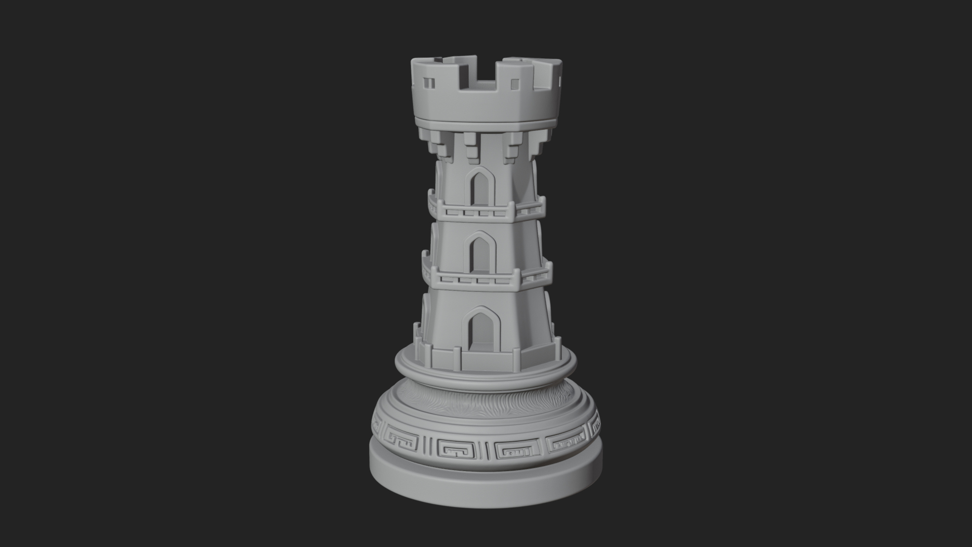Castle Rook Chess Tower Design 28 3D Print Model 3D Model