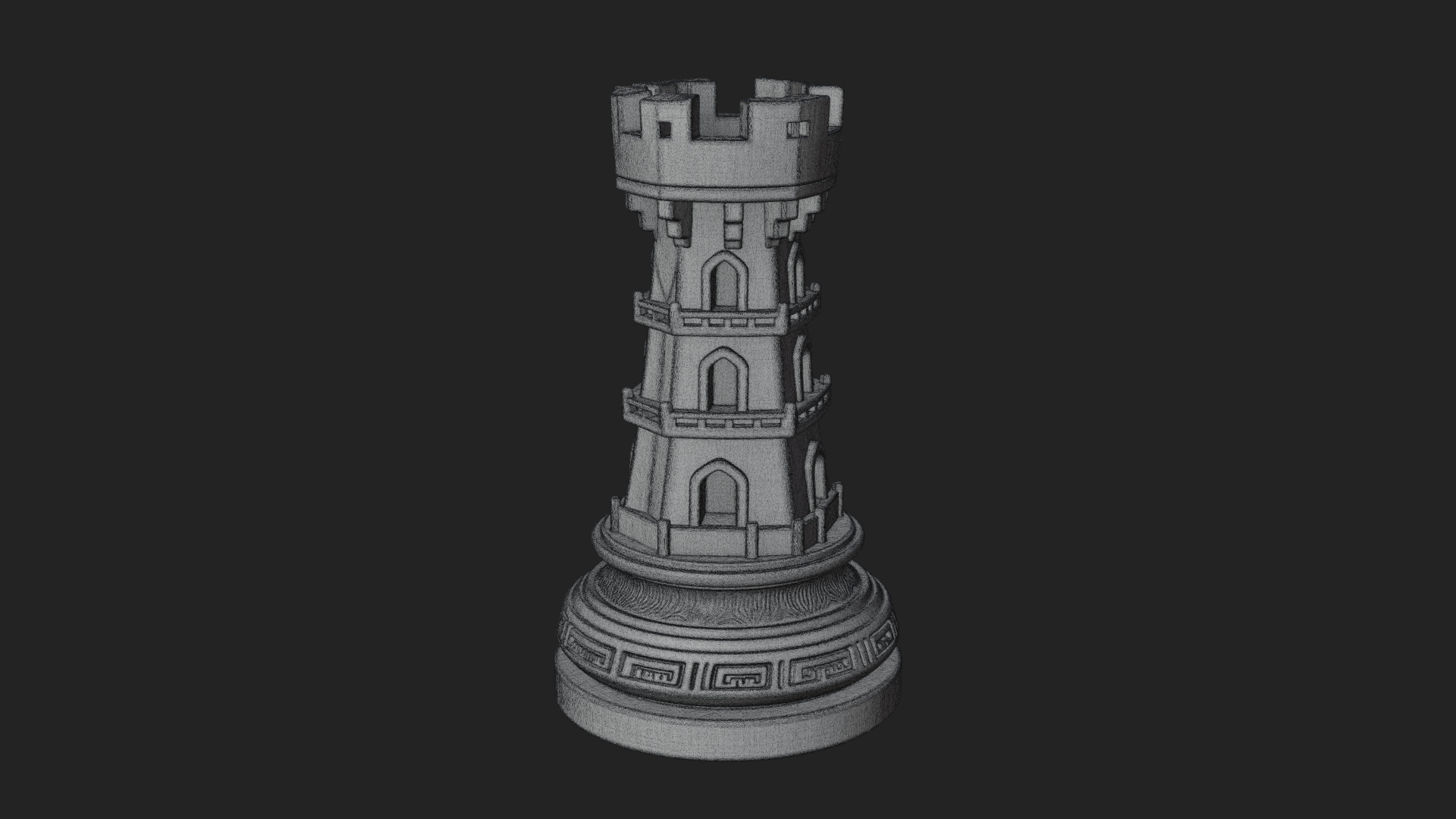 Castle Rook Chess Tower Design 28 3D Print Model 3D Model