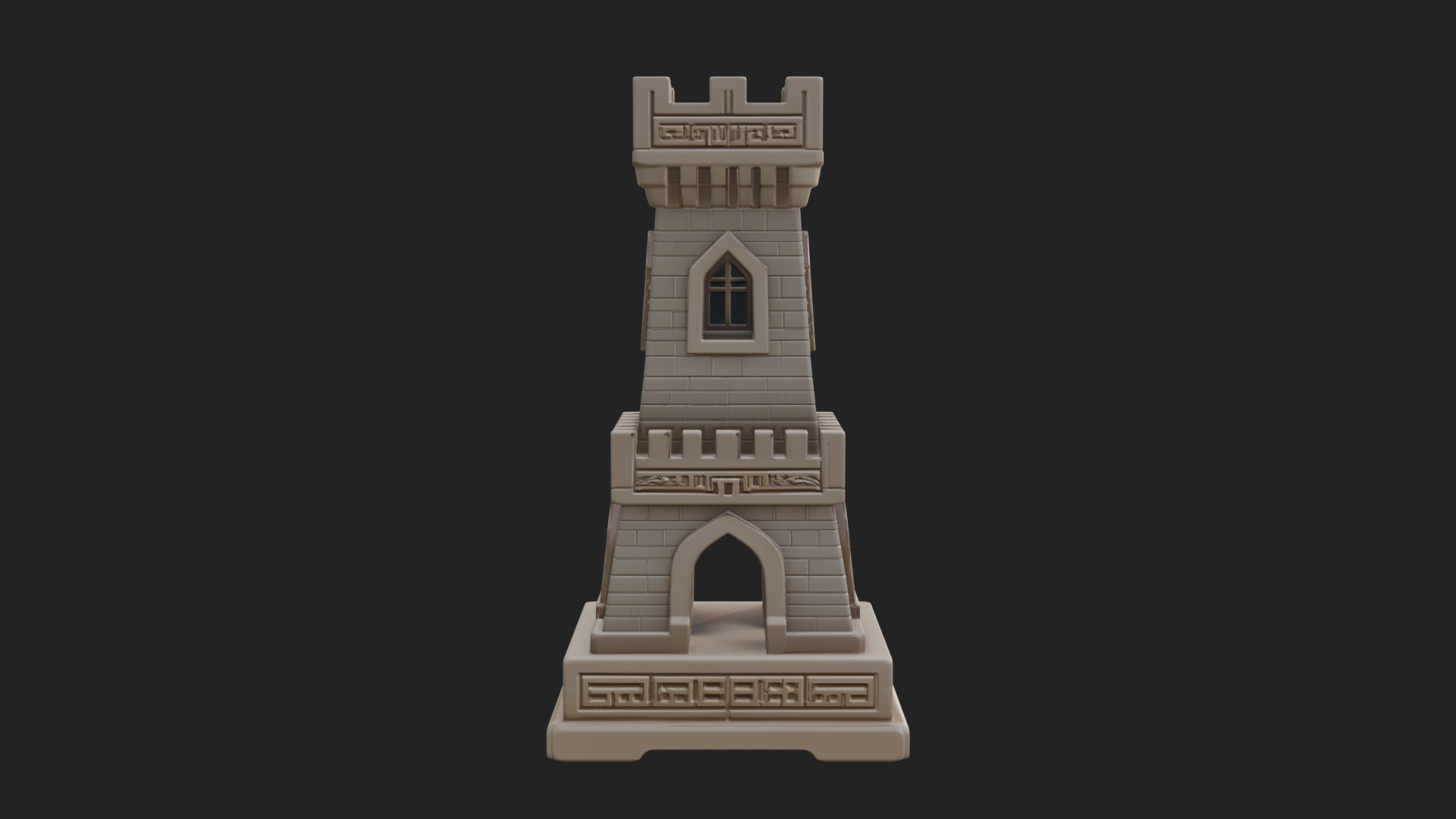 Castle Rook Chess Tower Design 29 3D Print Model 3D Model