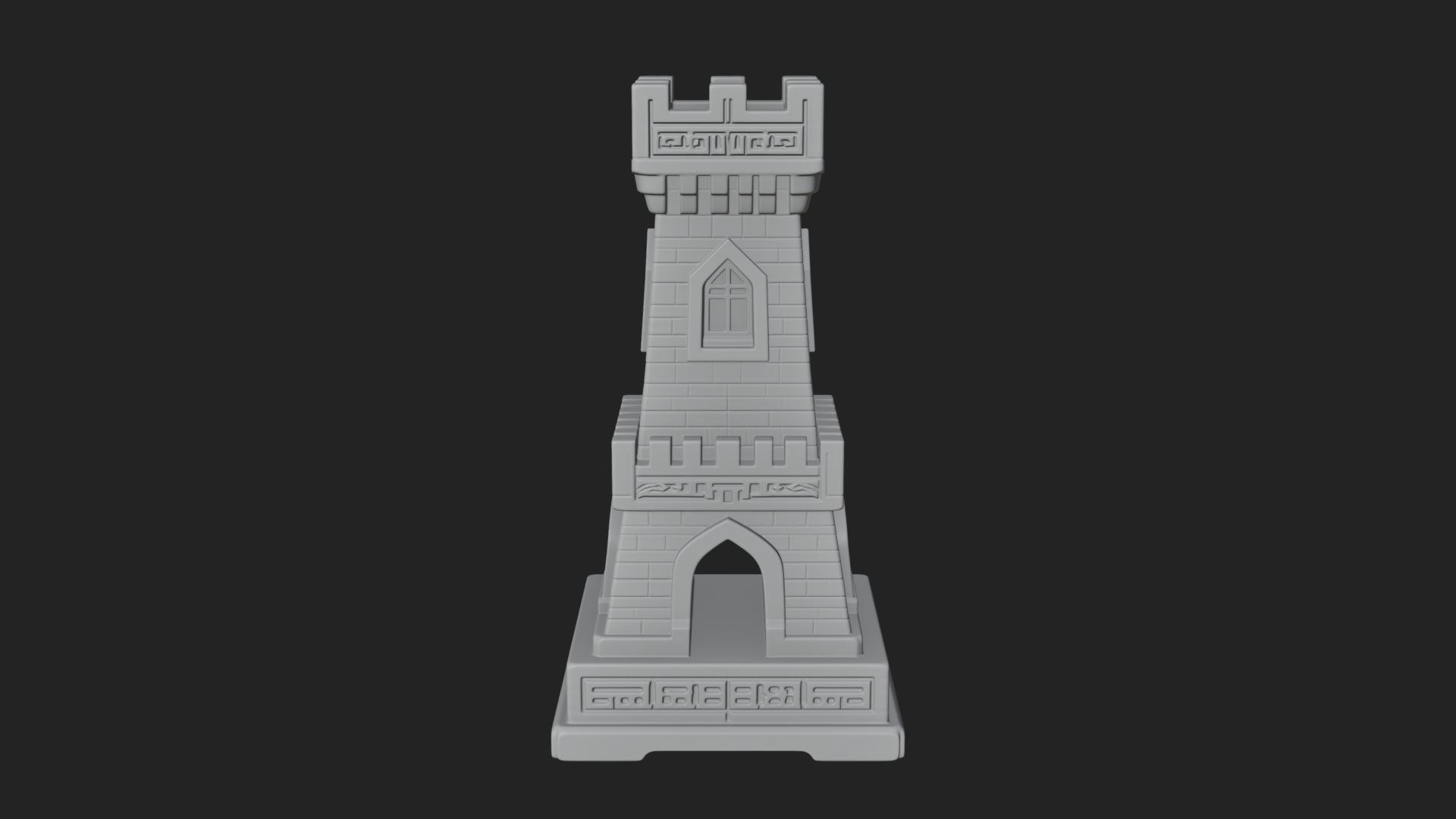 Castle Rook Chess Tower Design 29 3D Print Model 3D Model