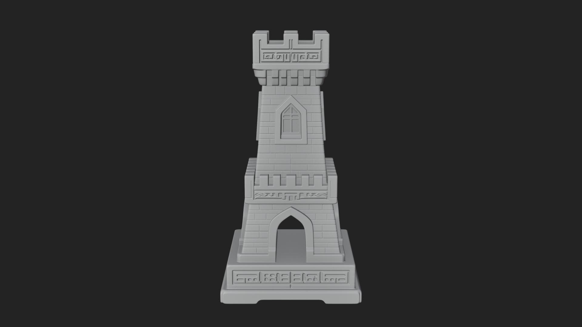 Castle Rook Chess Tower Design 29 3D Print Model 3D Model