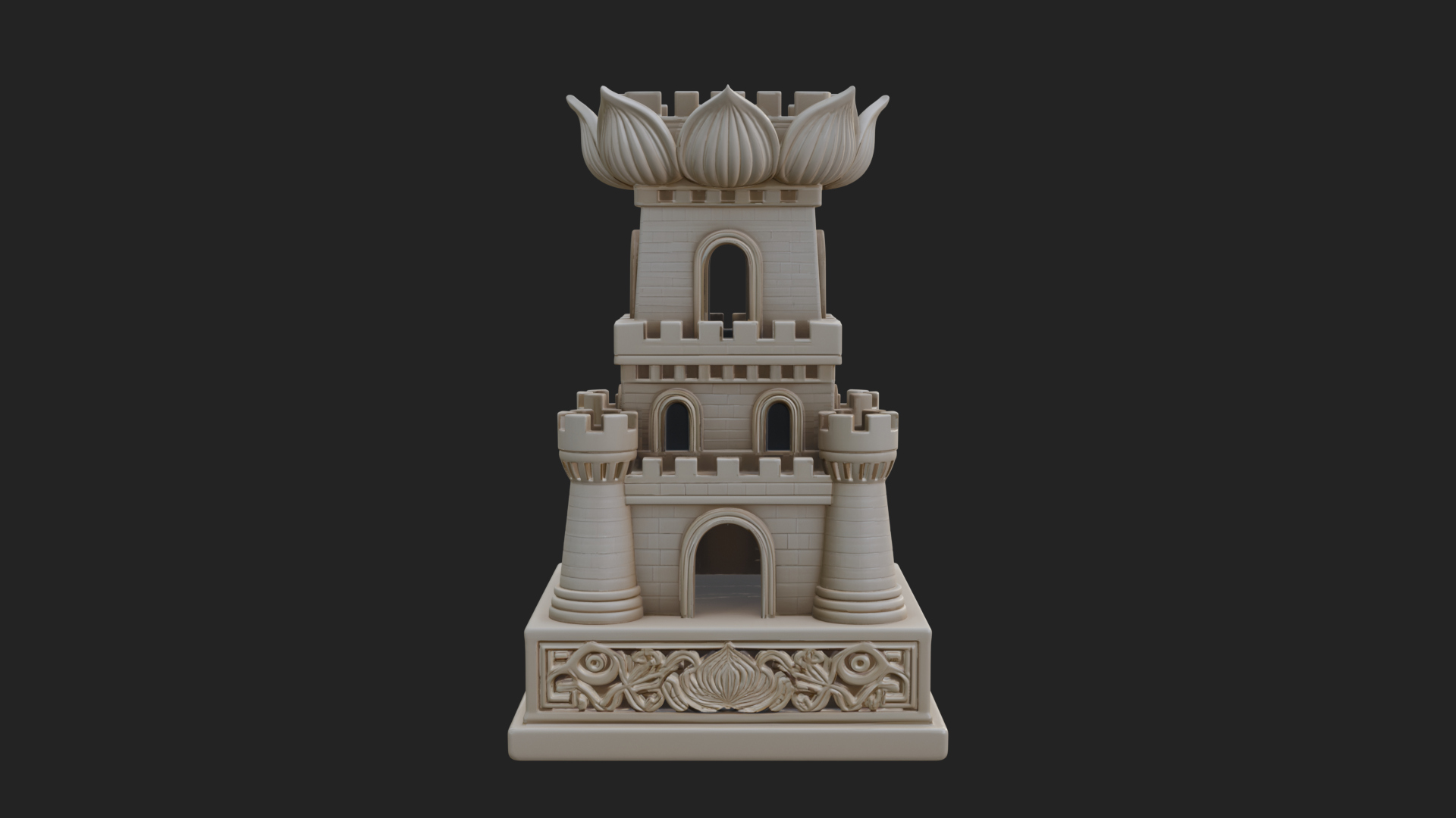 Castle Rook Chess Tower Design 3 3D Print Model 3D Model