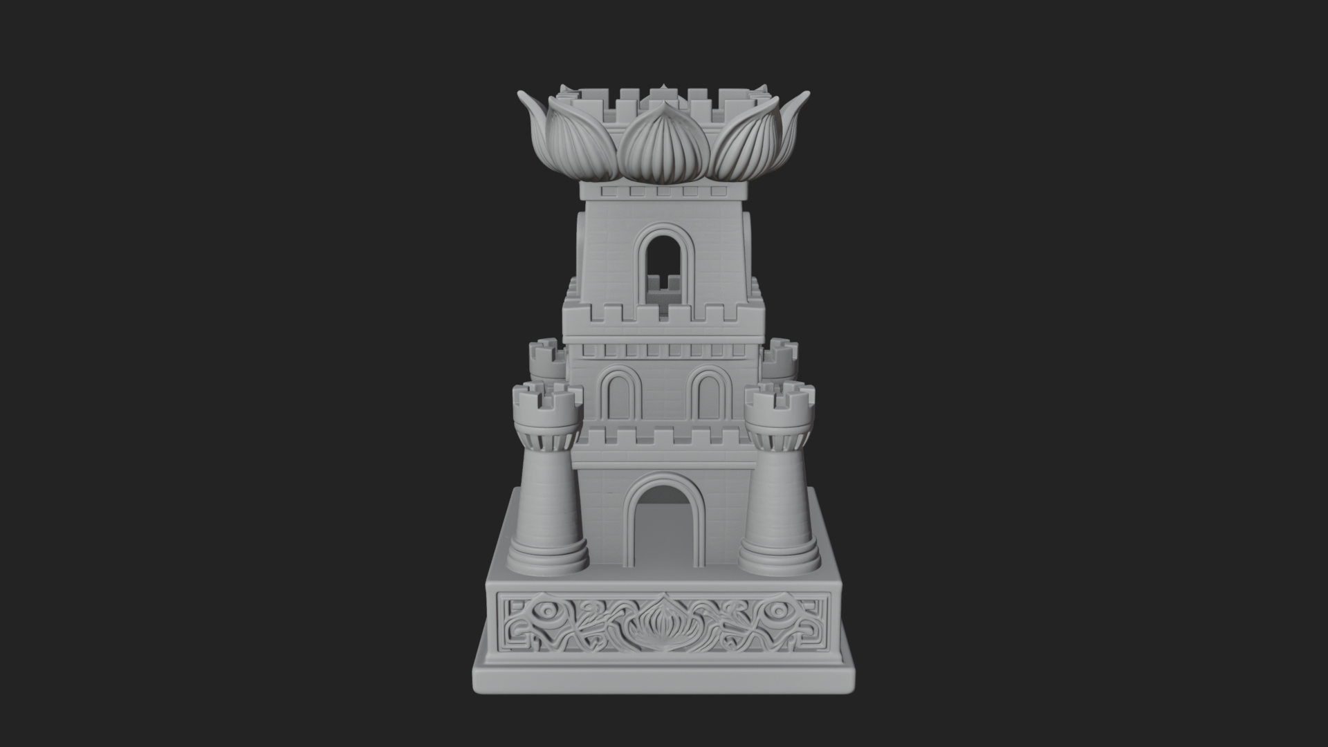 Castle Rook Chess Tower Design 3 3D Print Model 3D Model