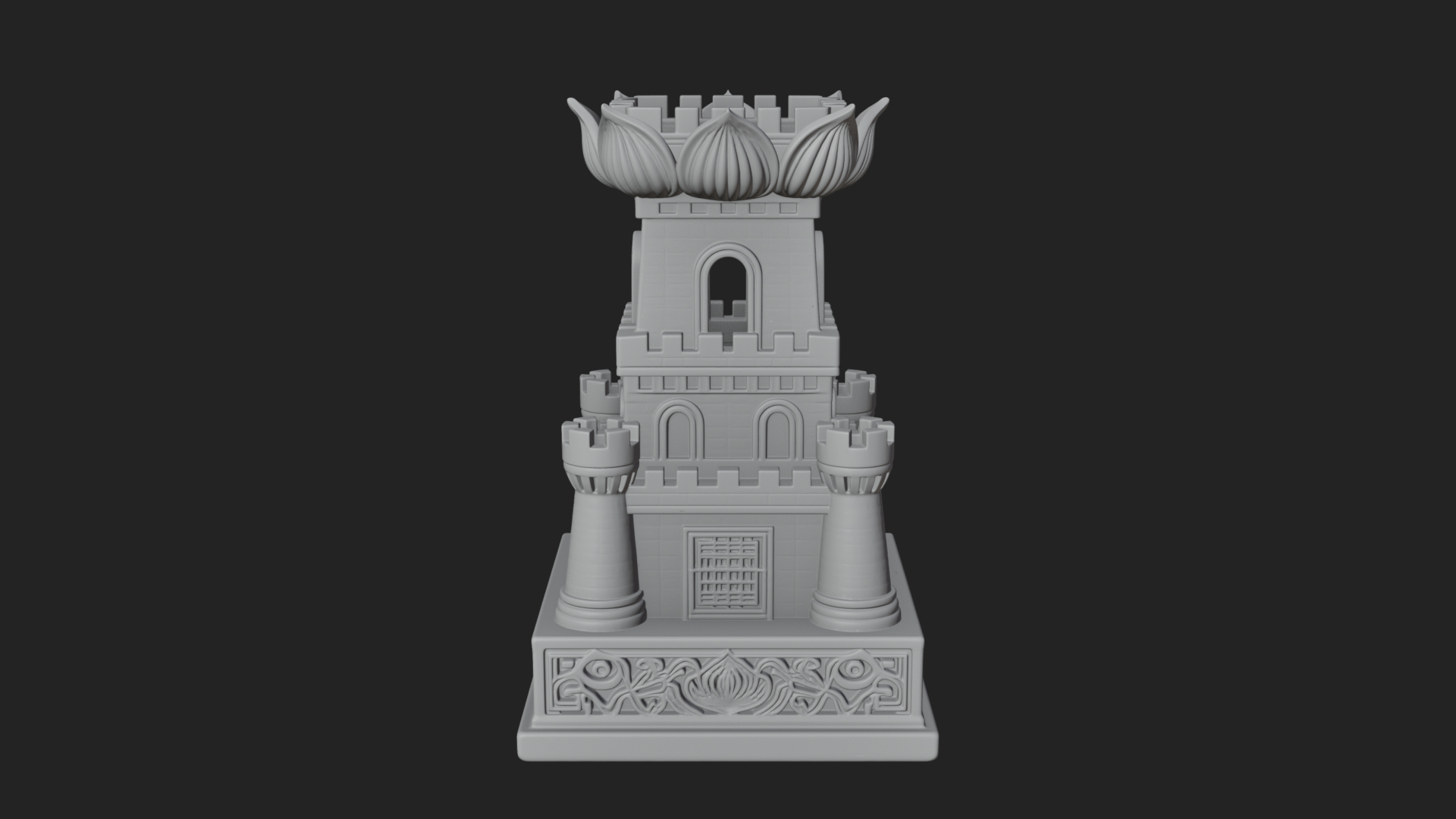 Castle Rook Chess Tower Design 3 3D Print Model 3D Model