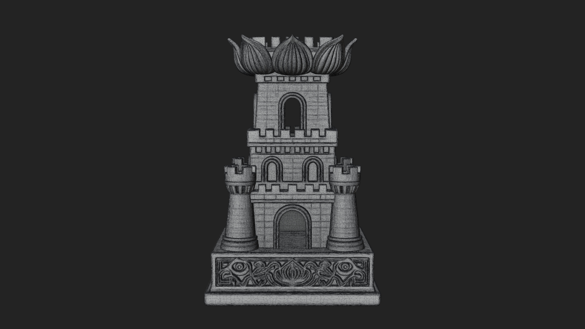 Castle Rook Chess Tower Design 3 3D Print Model 3D Model