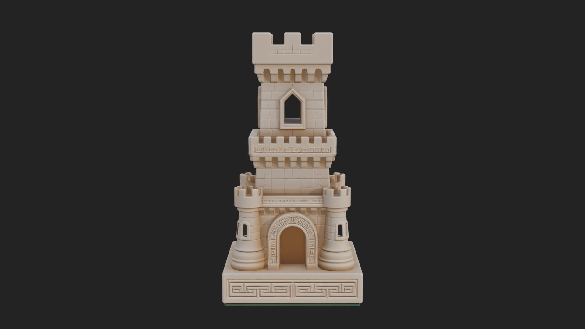Castle Rook Chess Tower Design 30 3D Print Model 3D Model