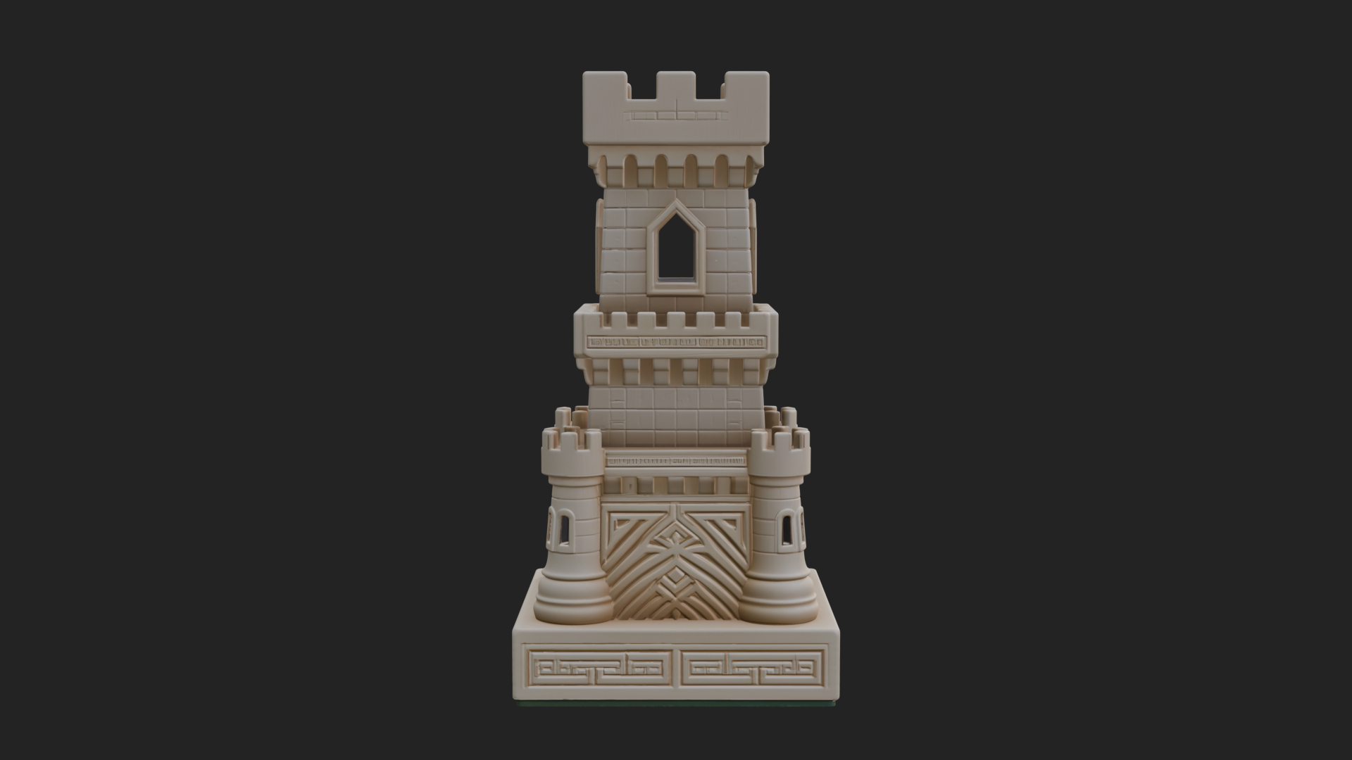 Castle Rook Chess Tower Design 30 3D Print Model 3D Model