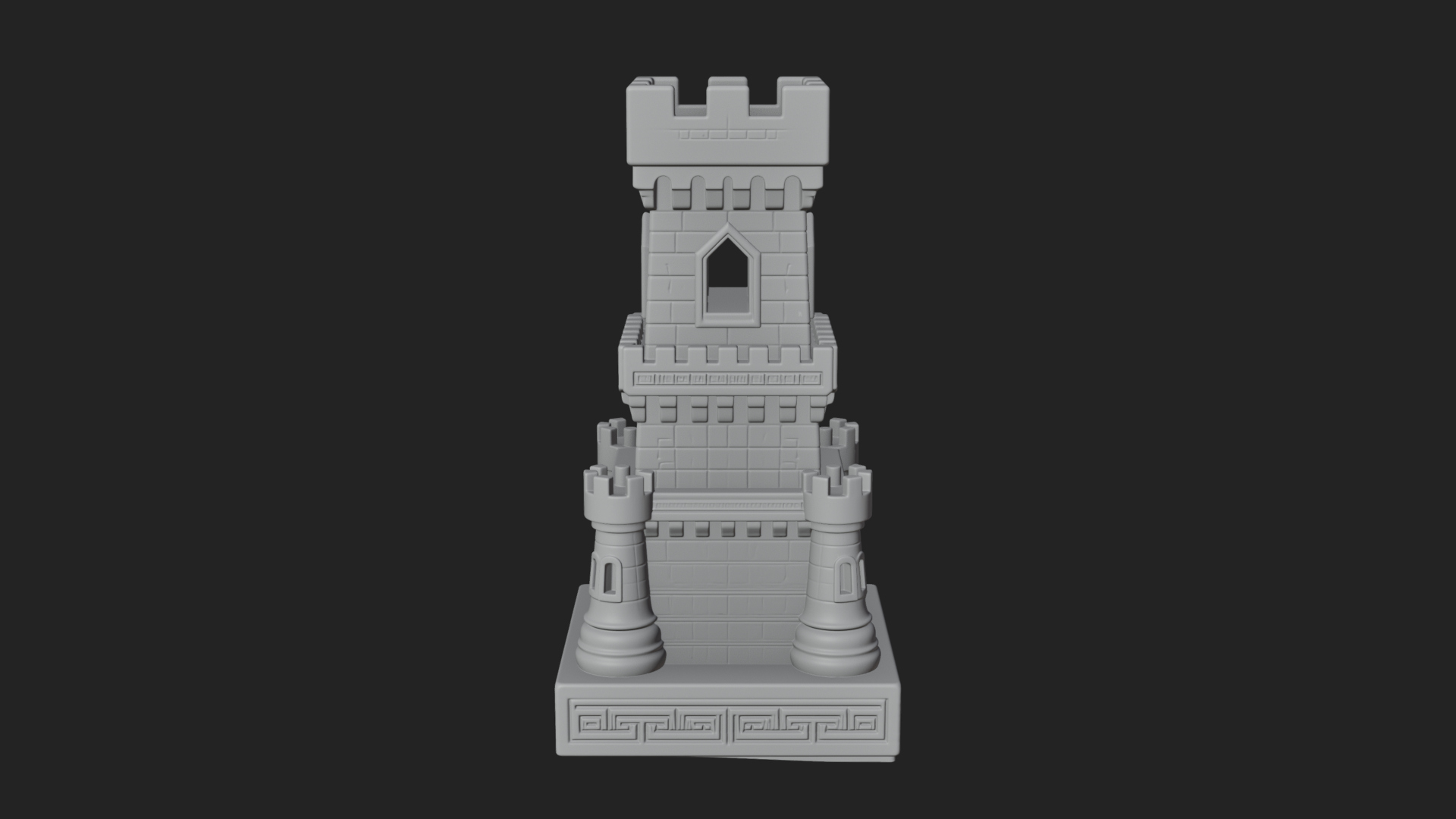 Castle Rook Chess Tower Design 30 3D Print Model 3D Model