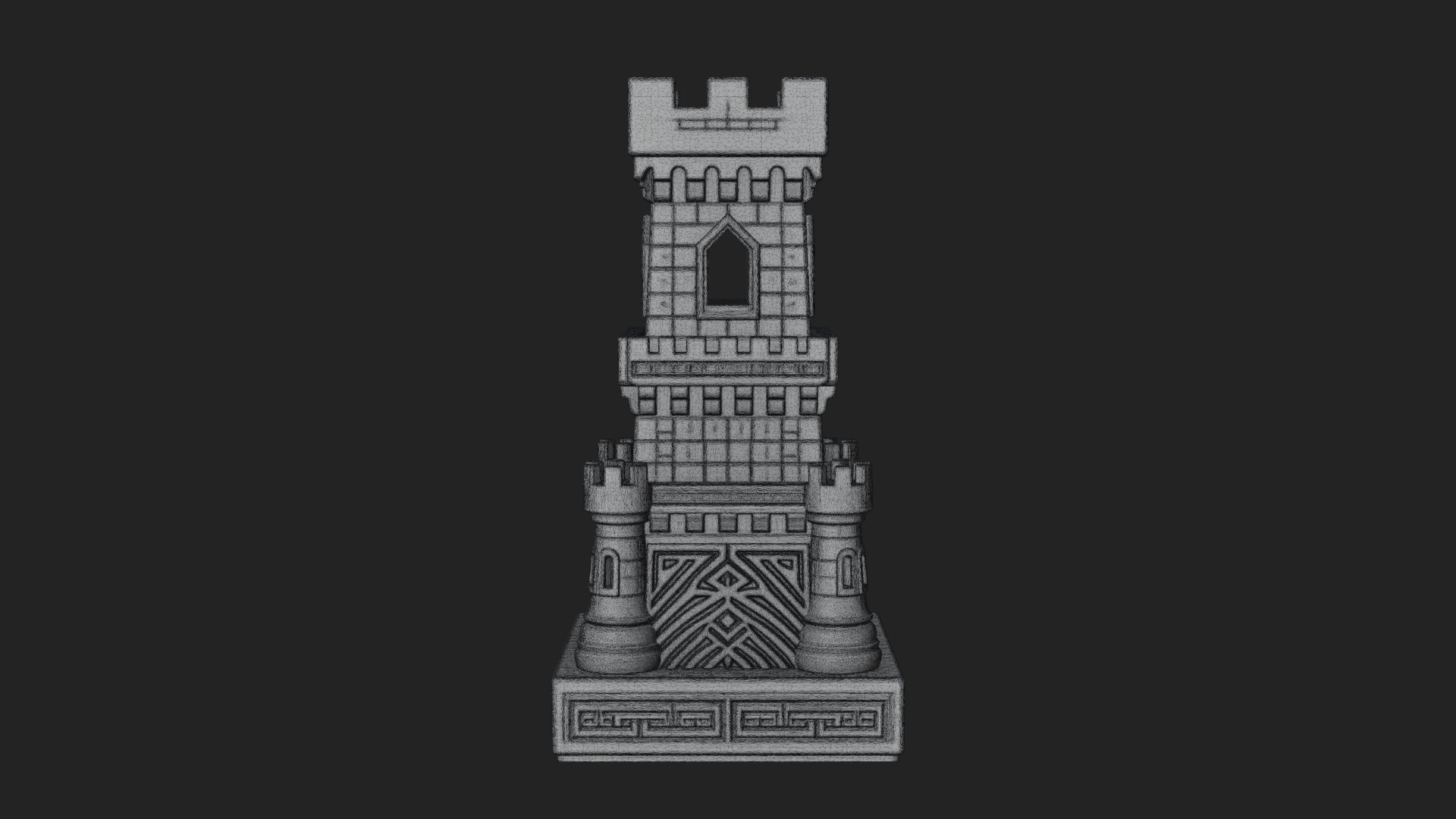 Castle Rook Chess Tower Design 30 3D Print Model 3D Model