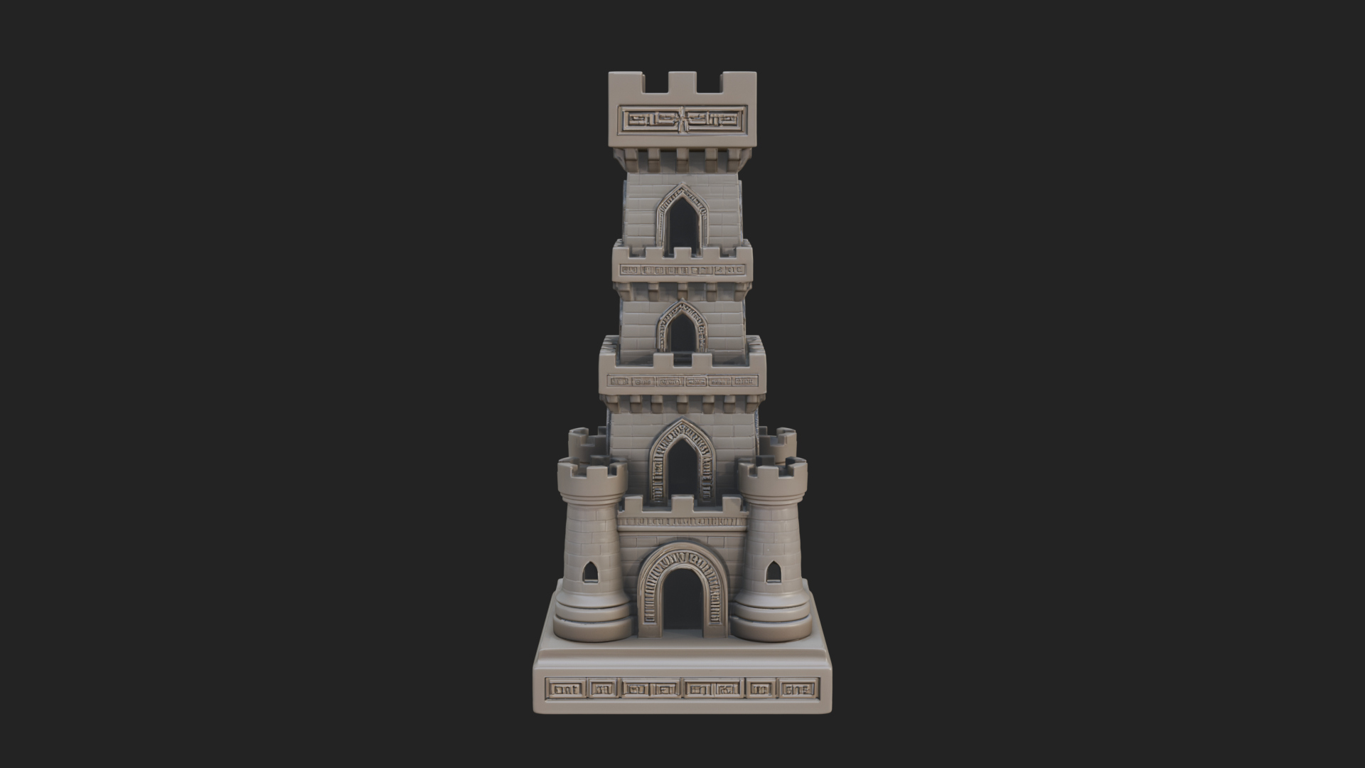 Castle Rook Chess Tower Design 31 3D Print Model 3D Model
