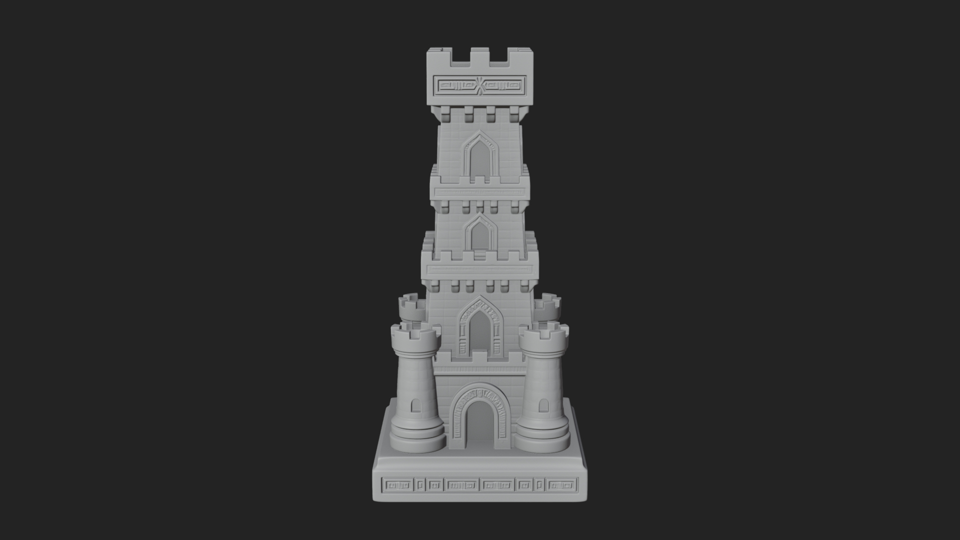 Castle Rook Chess Tower Design 31 3D Print Model 3D Model