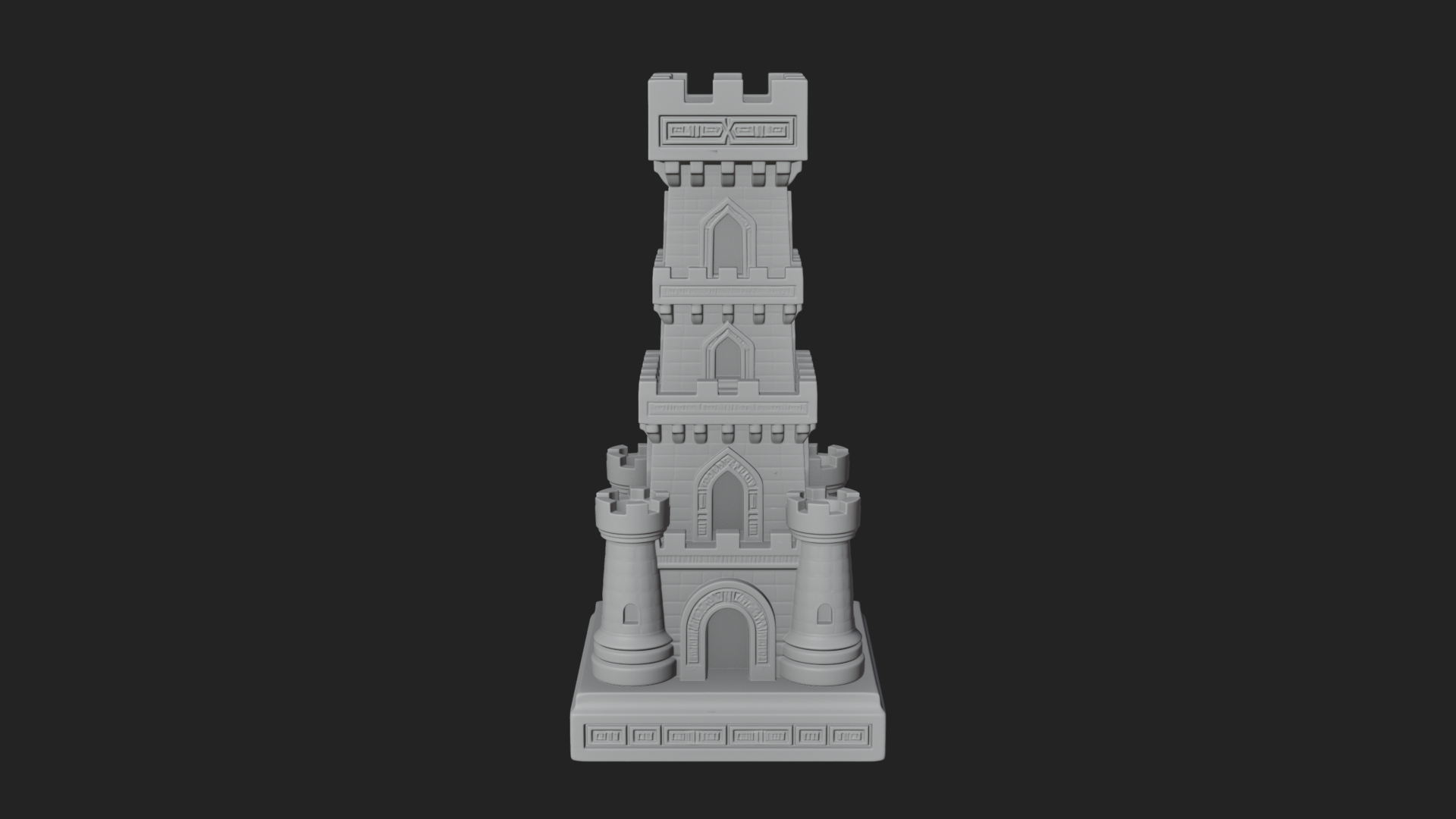 Castle Rook Chess Tower Design 31 3D Print Model 3D Model