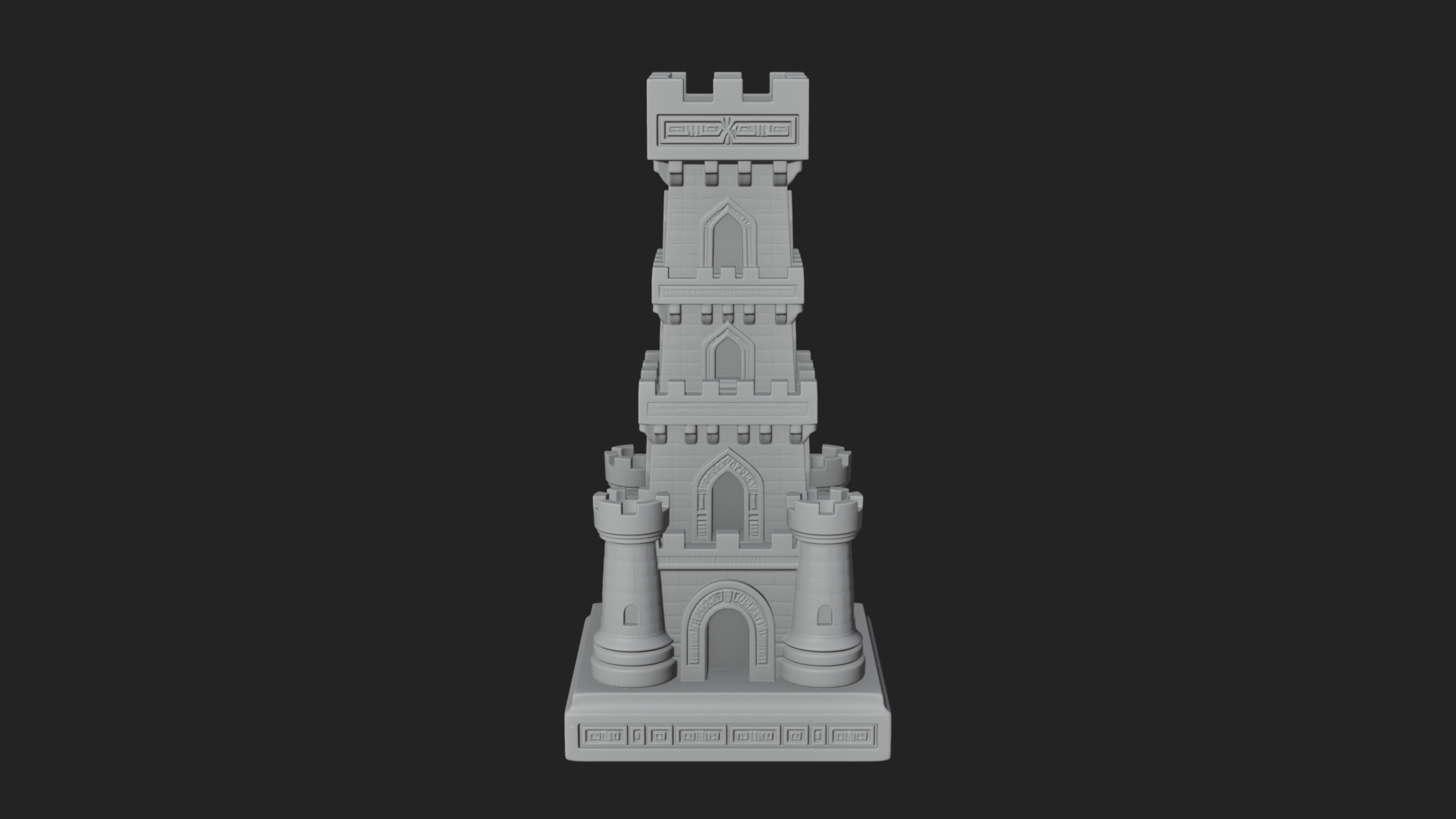 Castle Rook Chess Tower Design 31 3D Print Model 3D Model