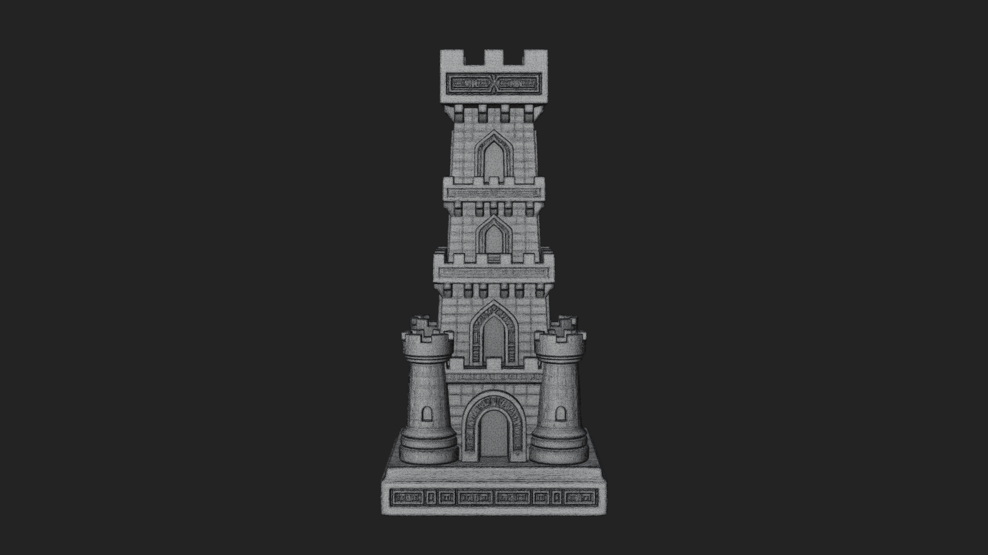 Castle Rook Chess Tower Design 31 3D Print Model 3D Model
