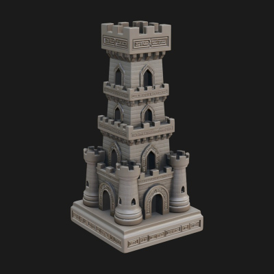 Castle Rook Chess Tower Design 31 3D Print Model