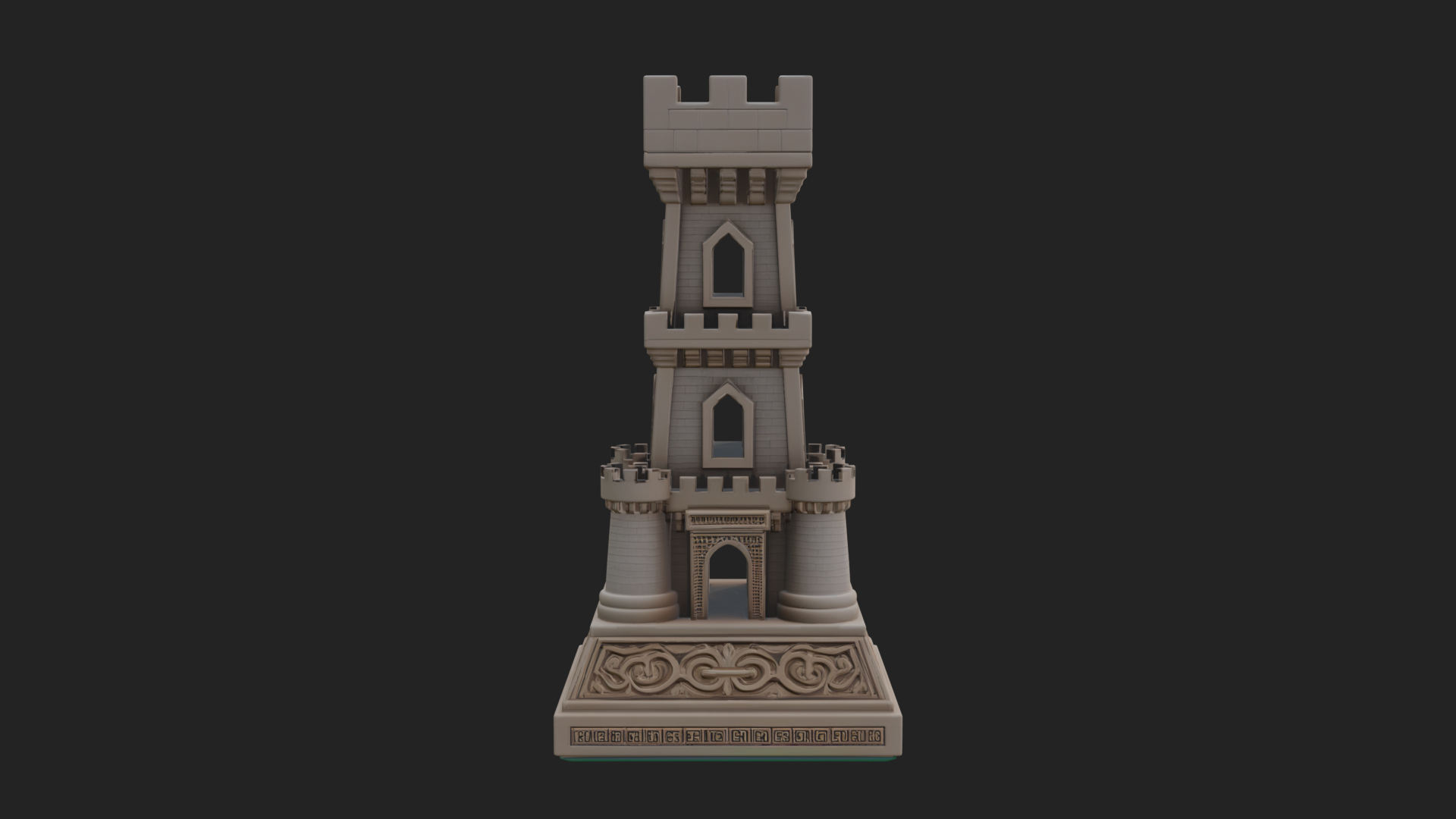 Castle Rook Chess Tower Design 33 3D Print Model 3D Model