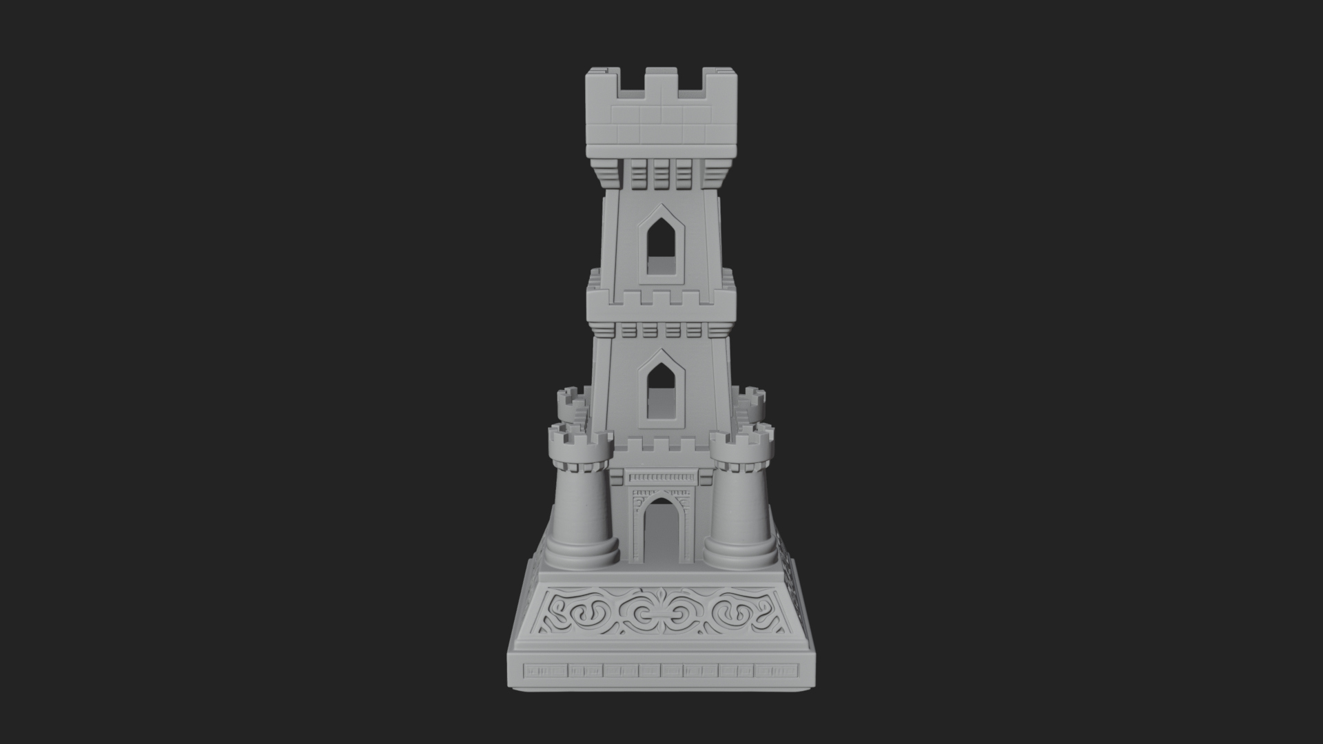 Castle Rook Chess Tower Design 33 3D Print Model 3D Model