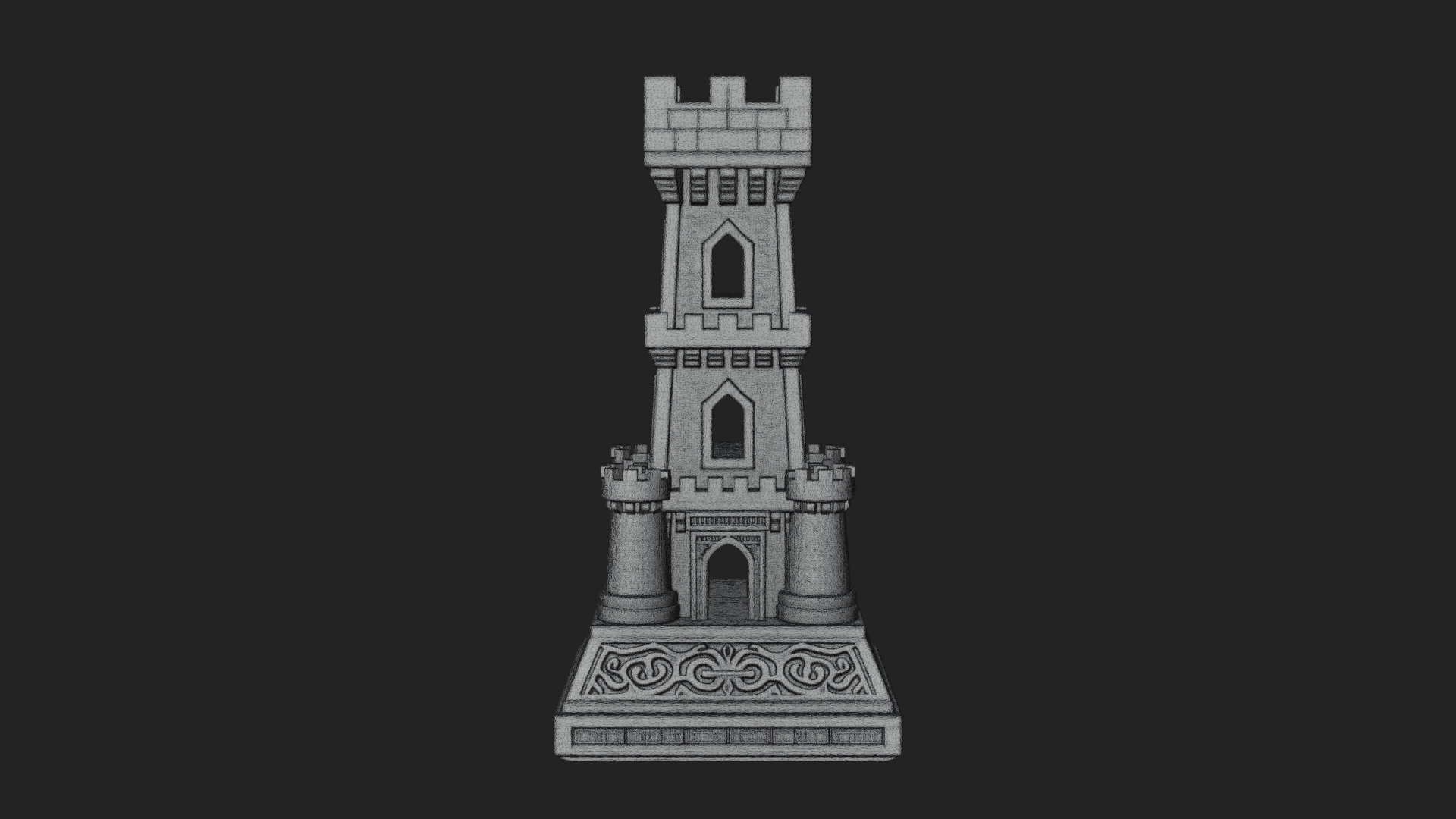 Castle Rook Chess Tower Design 33 3D Print Model 3D Model